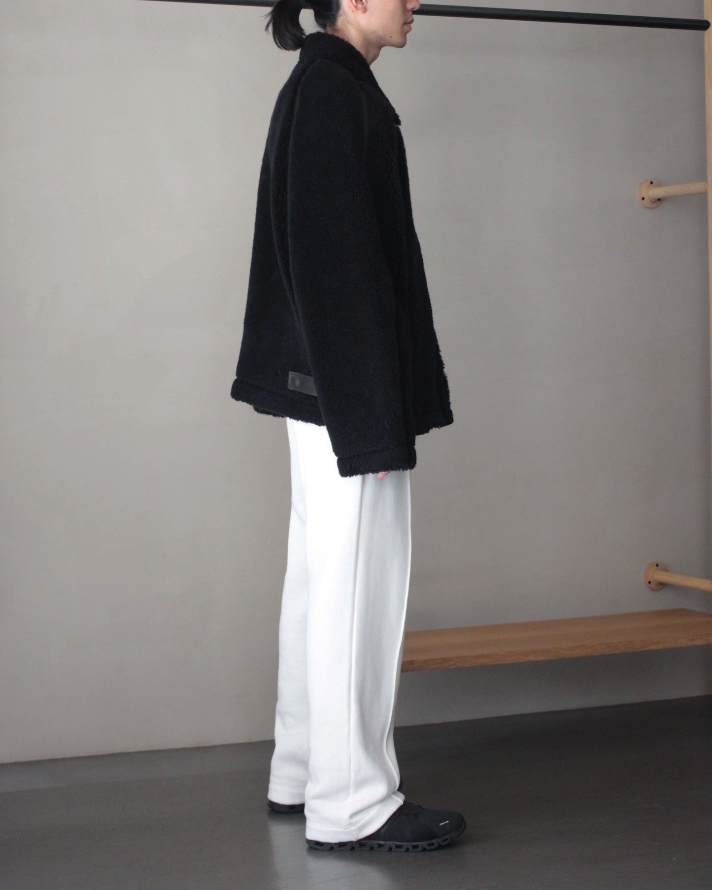 stein / WOOL FUR FLIGHT JACKET "BLACK"