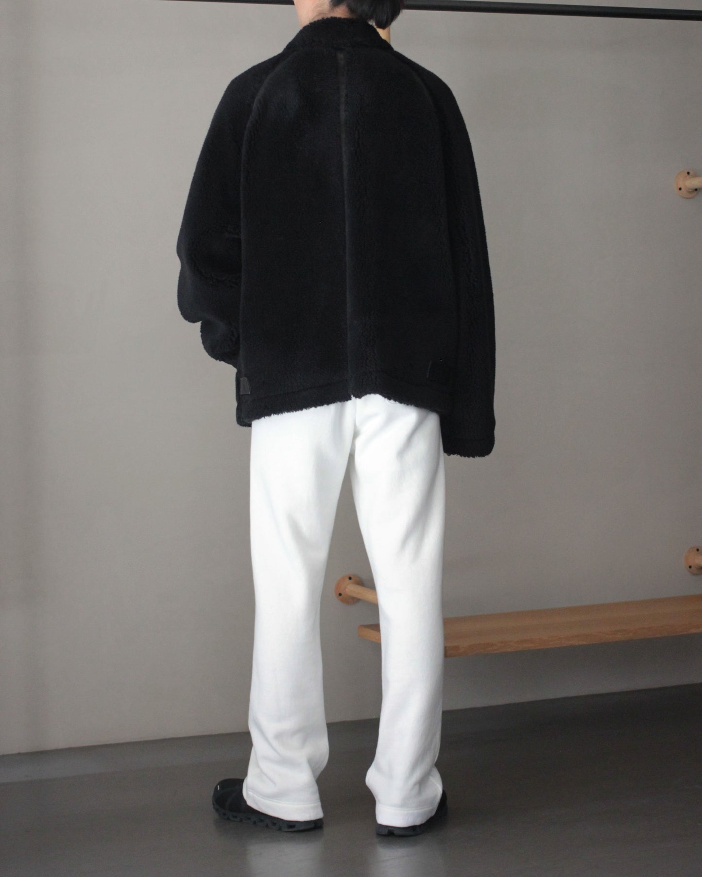 stein / WOOL FUR FLIGHT JACKET "BLACK"