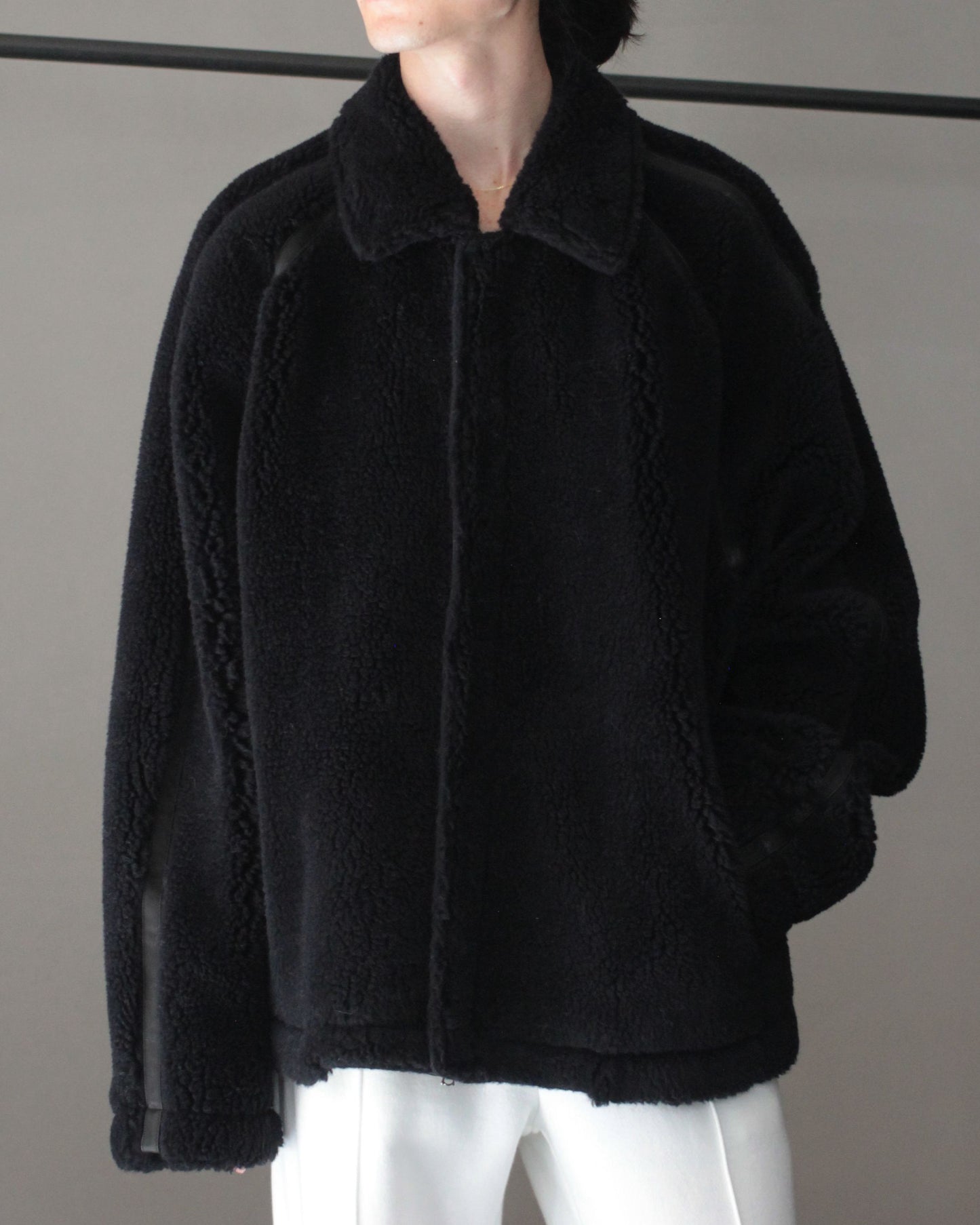 stein / WOOL FUR FLIGHT JACKET "BLACK"