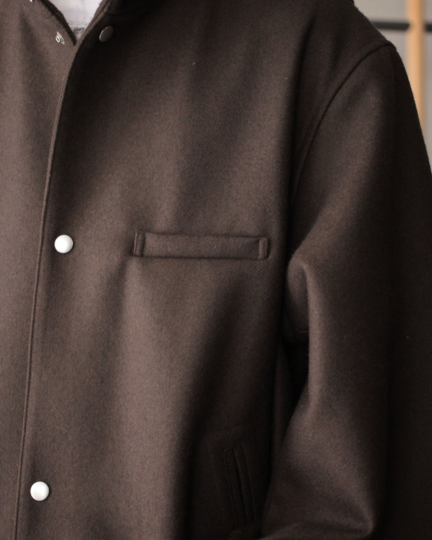 MATSUFUJI / Melton High Neck Coat "BROWN"