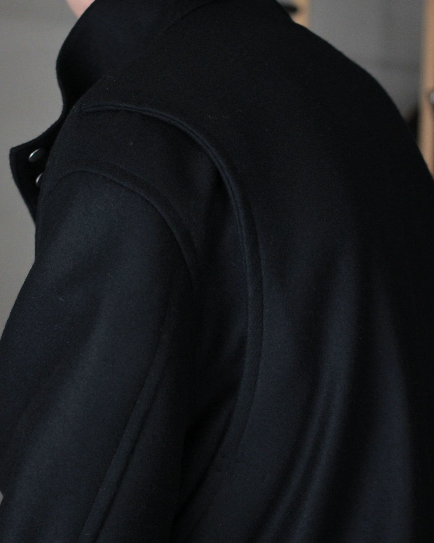 MATSUFUJI / Melton High Neck Coat "BLACK"