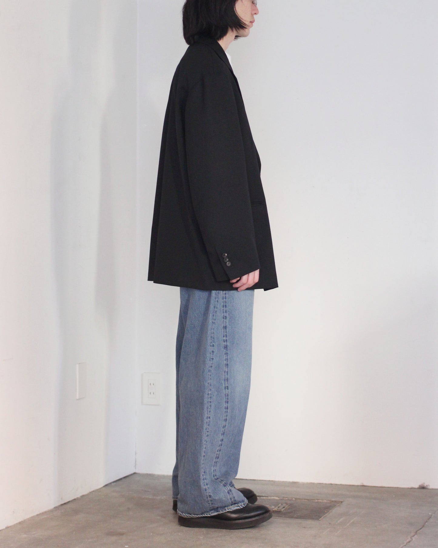 ssstein/OVERSIZED SINGLE BREASTED JACKET"BLACK"