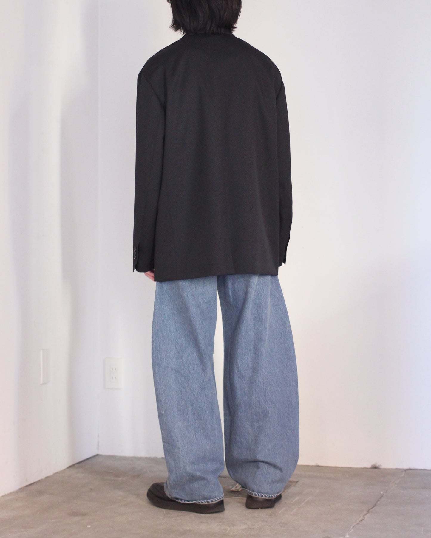ssstein/OVERSIZED SINGLE BREASTED JACKET"BLACK"