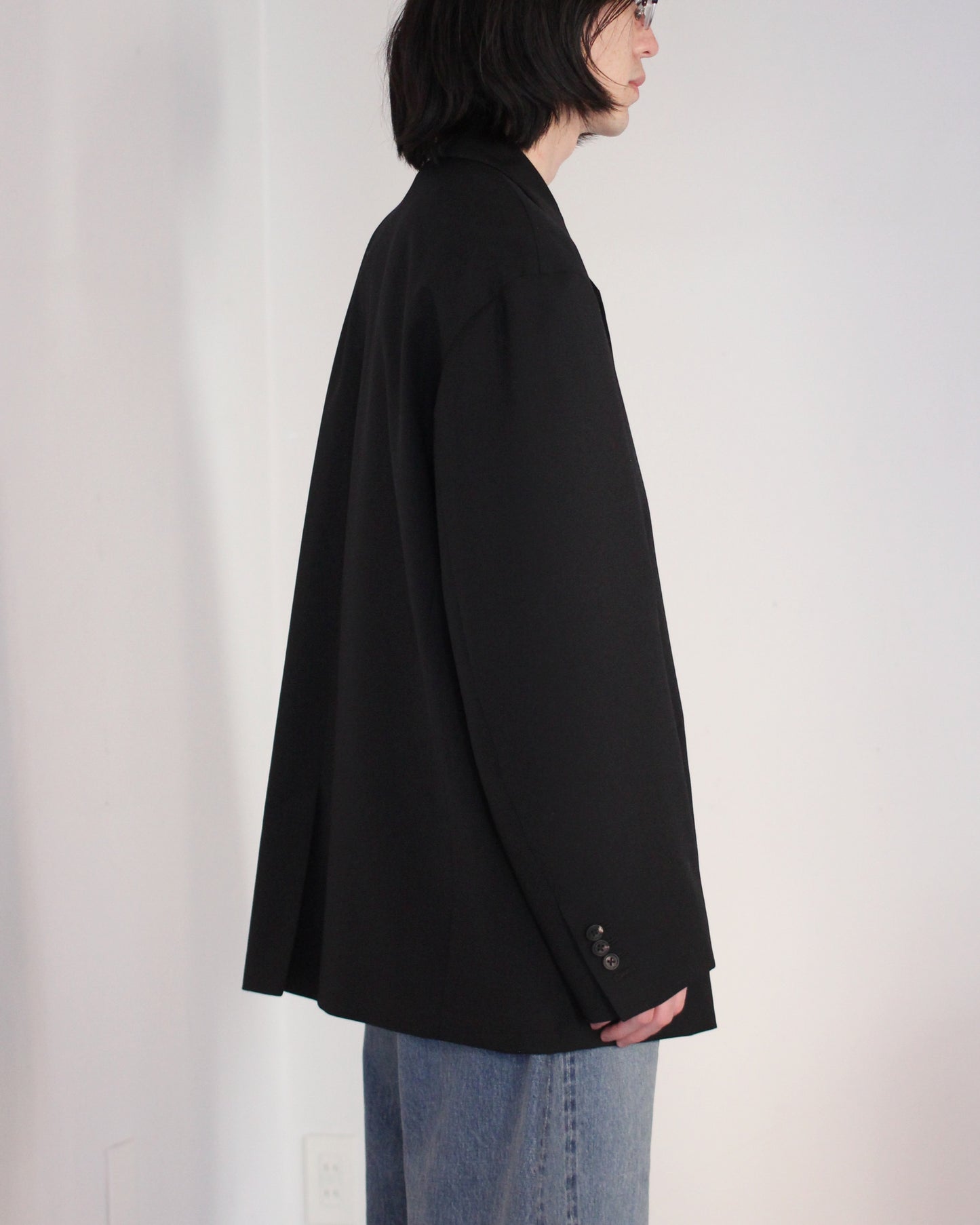 ssstein/OVERSIZED SINGLE BREASTED JACKET"BLACK"