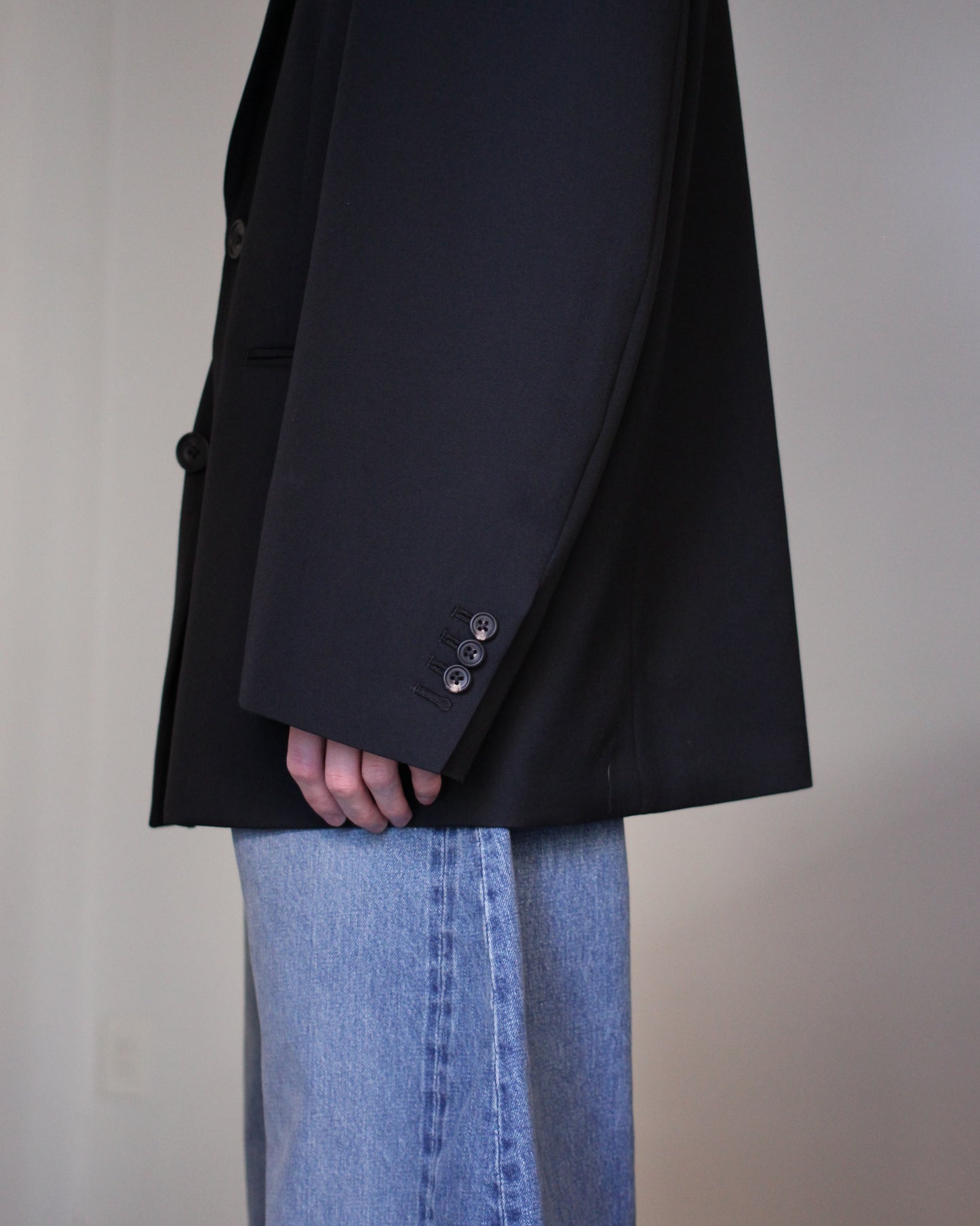 ssstein/OVERSIZED SINGLE BREASTED JACKET"BLACK"