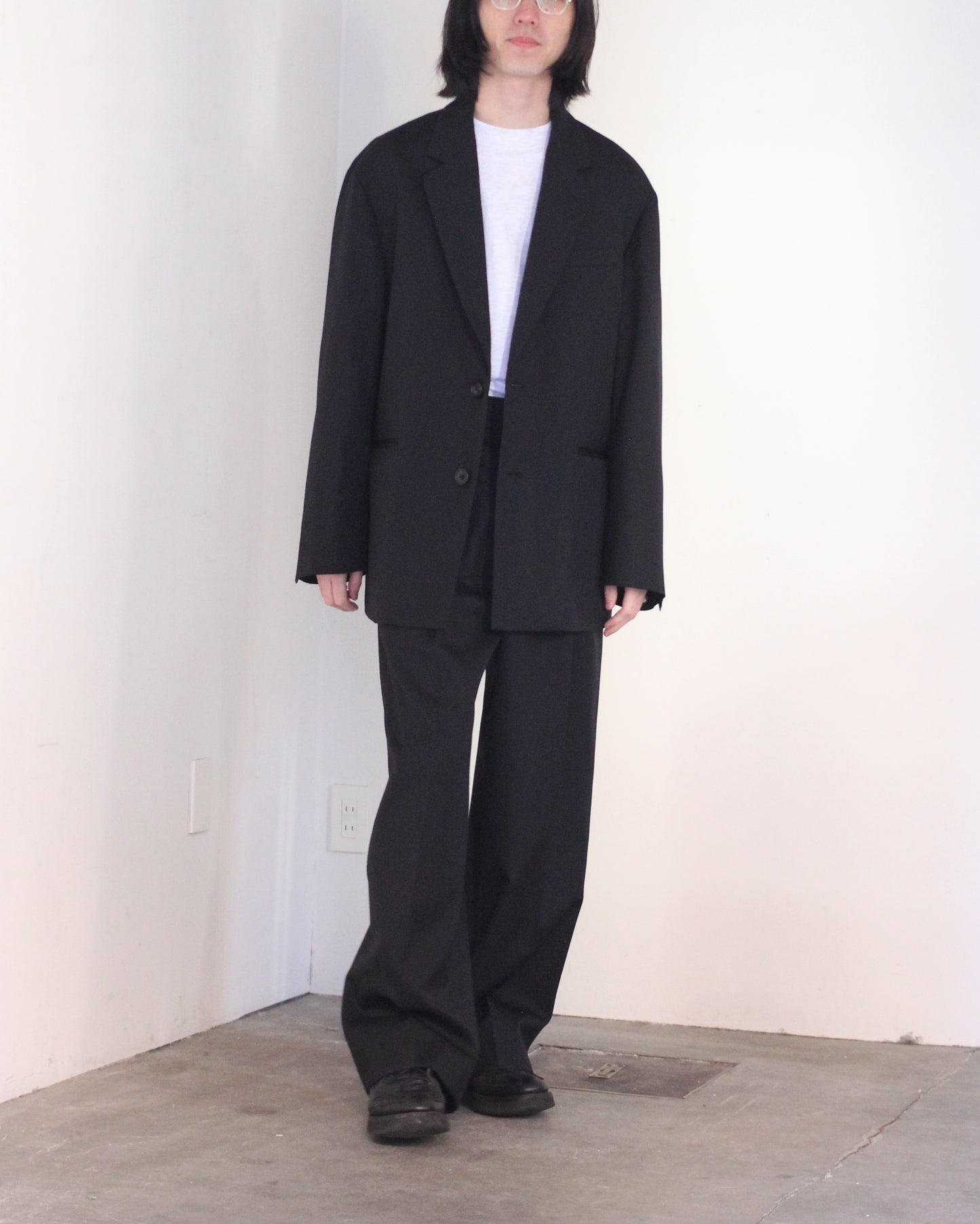 ssstein/OVERSIZED SINGLE BREASTED JACKET"BLACK"