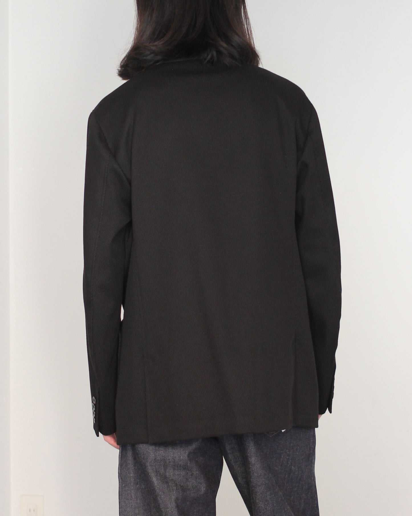 JACKET/001 COTTON KERSEY JACKET "BLACK"