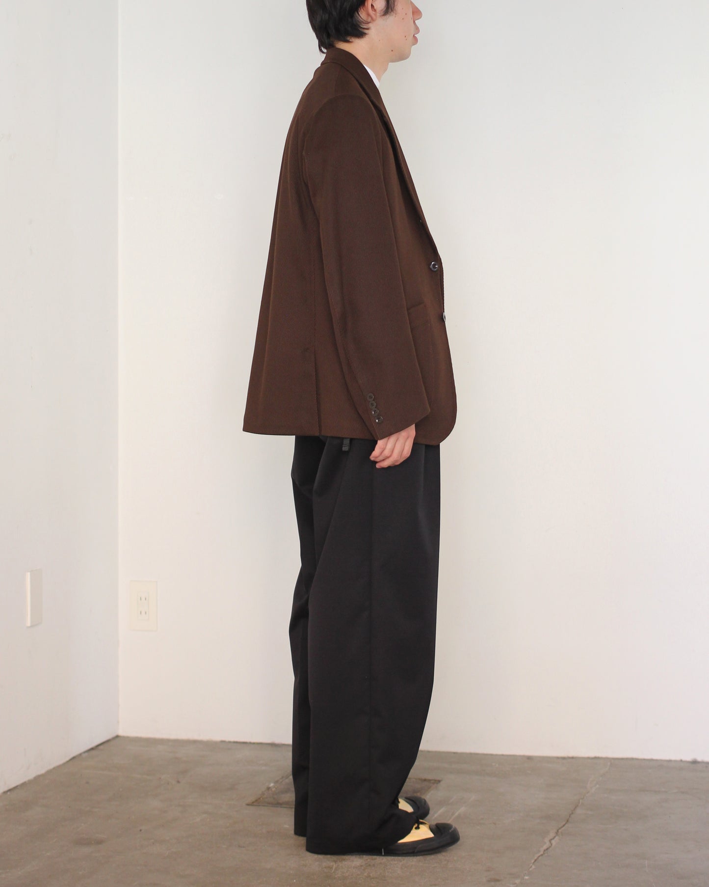 JACKET/001 COTTON KERSEY JACKET "BROWN"