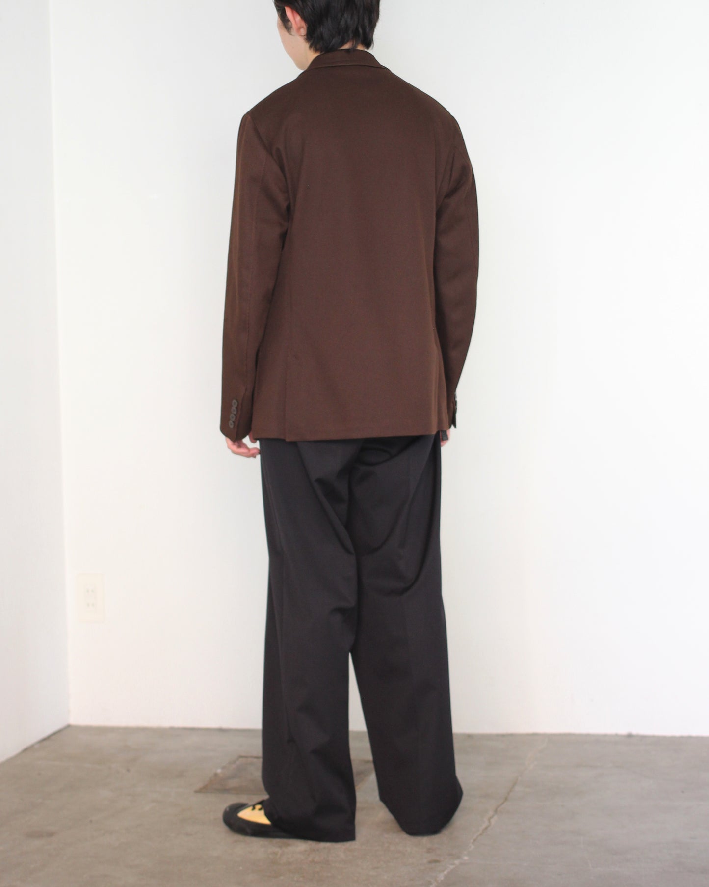 JACKET/001 COTTON KERSEY JACKET "BROWN"