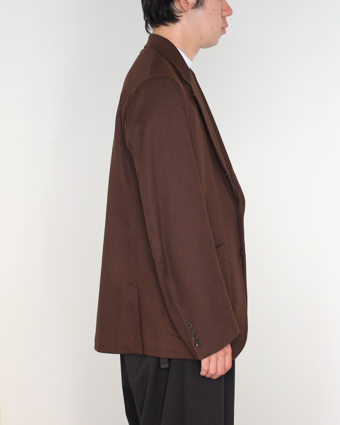 JACKET/001 COTTON KERSEY JACKET "BROWN"