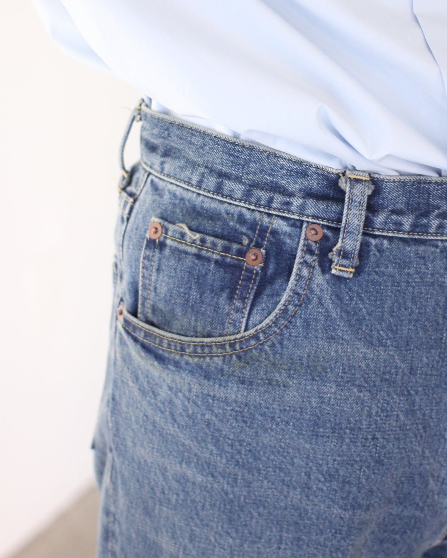 ssstein/TWIST SEAM VINTAGE DENIM JEANS"INDIGO"