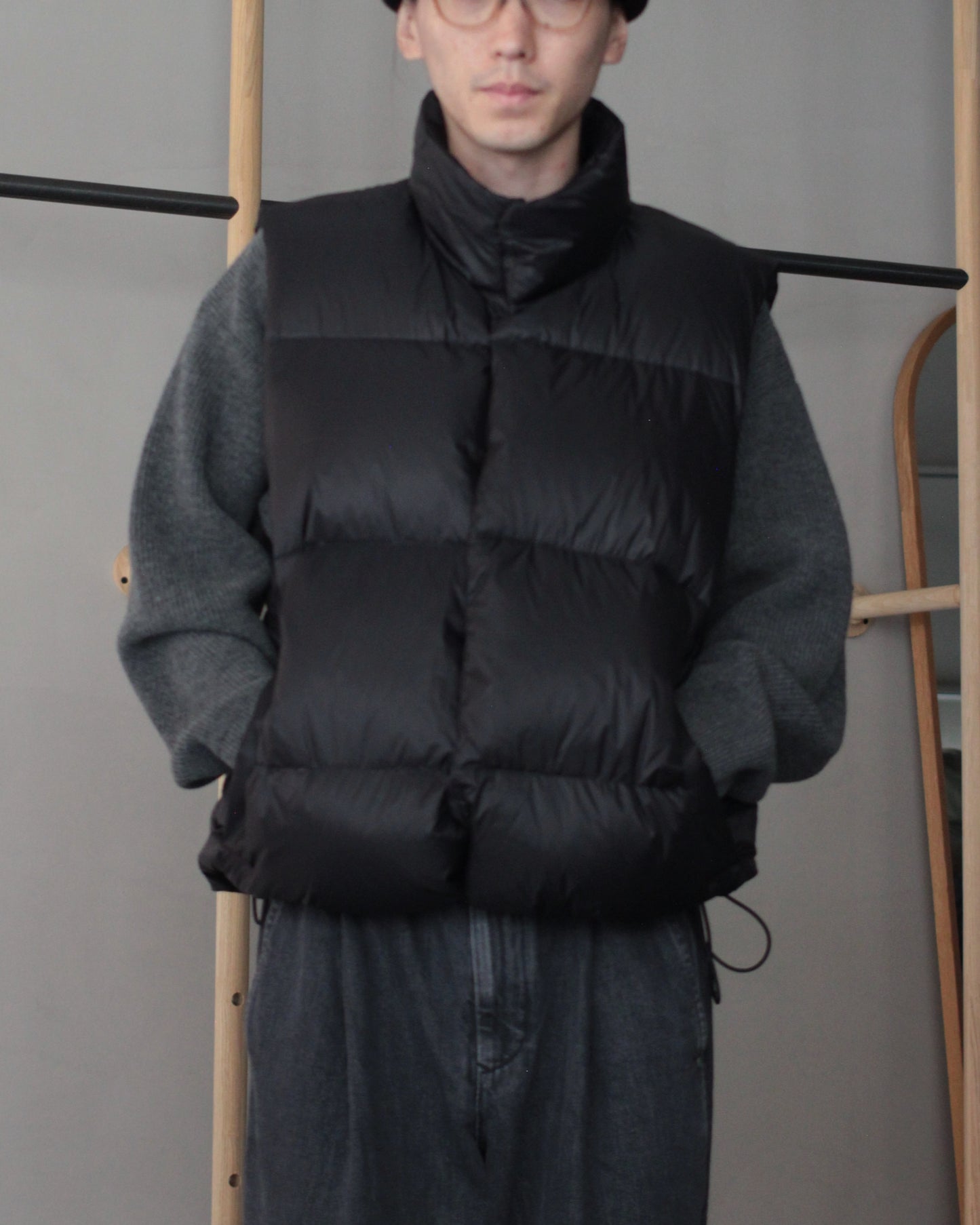 stein / Down Padded Vest "BLACK"