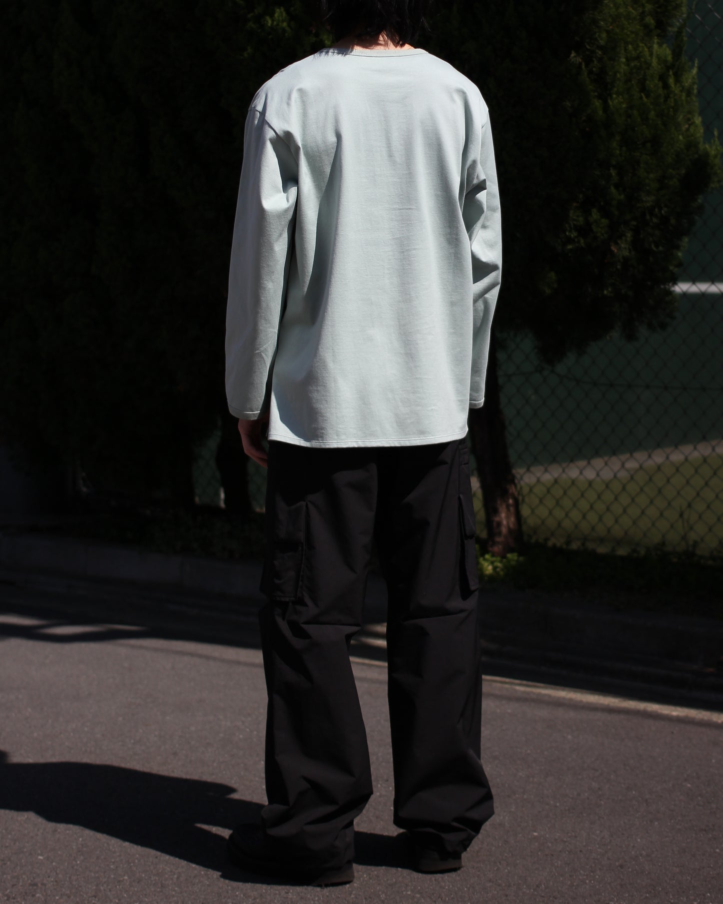 MATSUFUJI/Henley Neck Long Sleeve Shirt "LEAF"