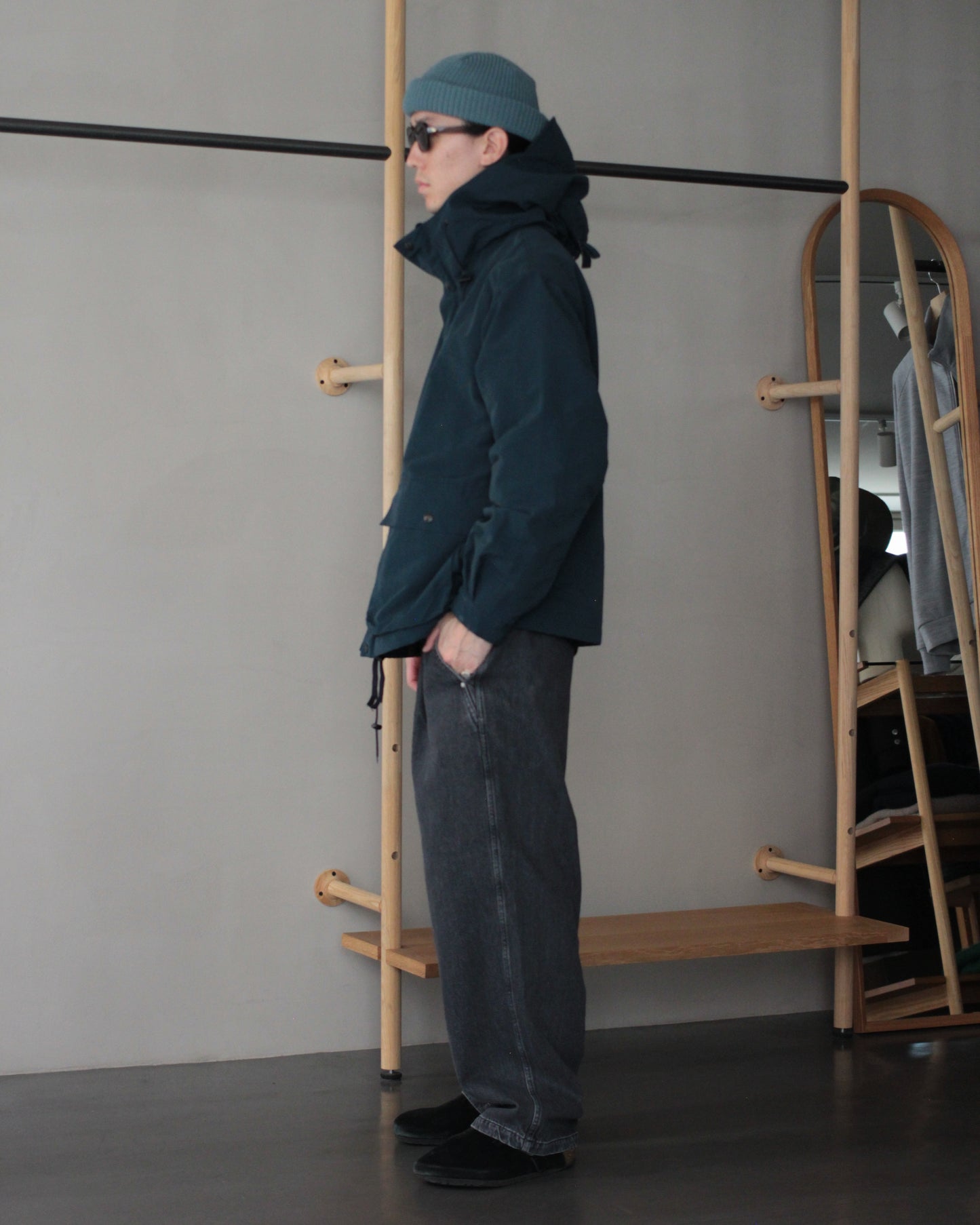 ENDS and MEANS/Sanpo Jacket "Smoke Navy"