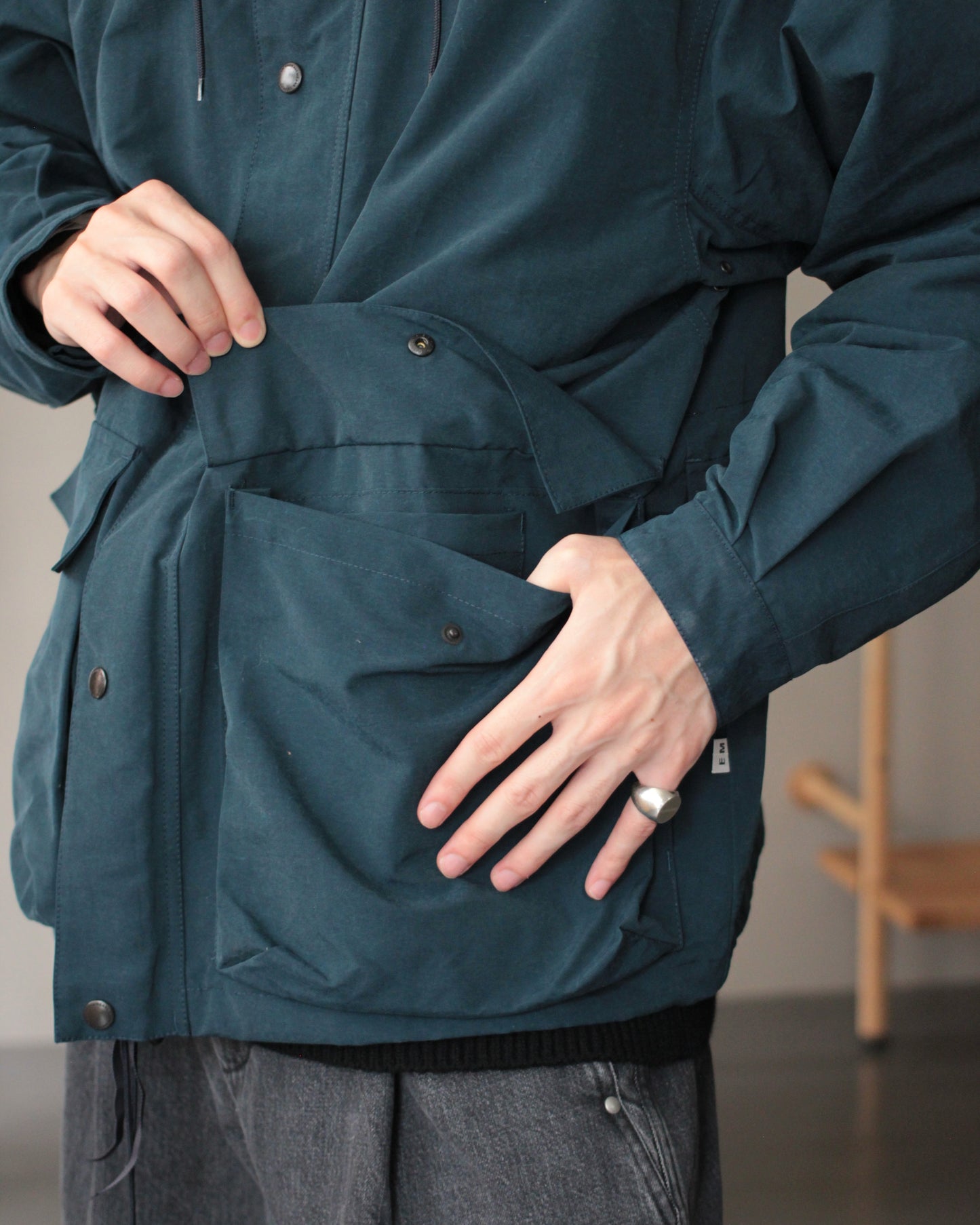 ENDS and MEANS/Sanpo Jacket "Smoke Navy"