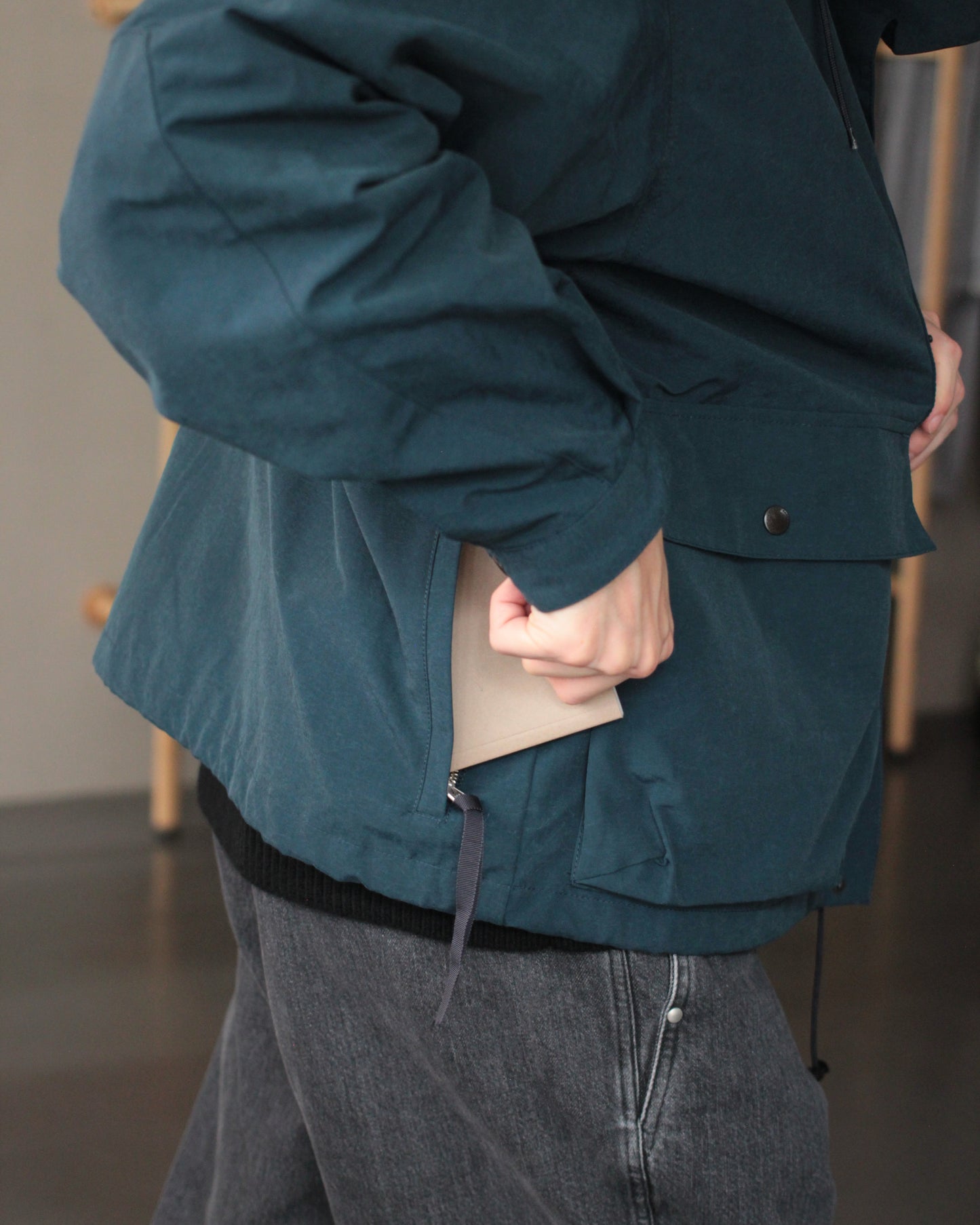 ENDS and MEANS/Sanpo Jacket "Smoke Navy"
