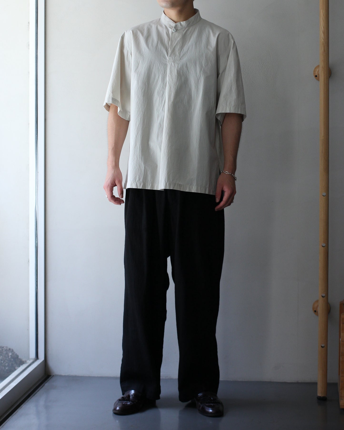 SOWBOW(蒼氓)/ type : K FRONT TUCK PULLOVER SHIRTS "NATURAL"