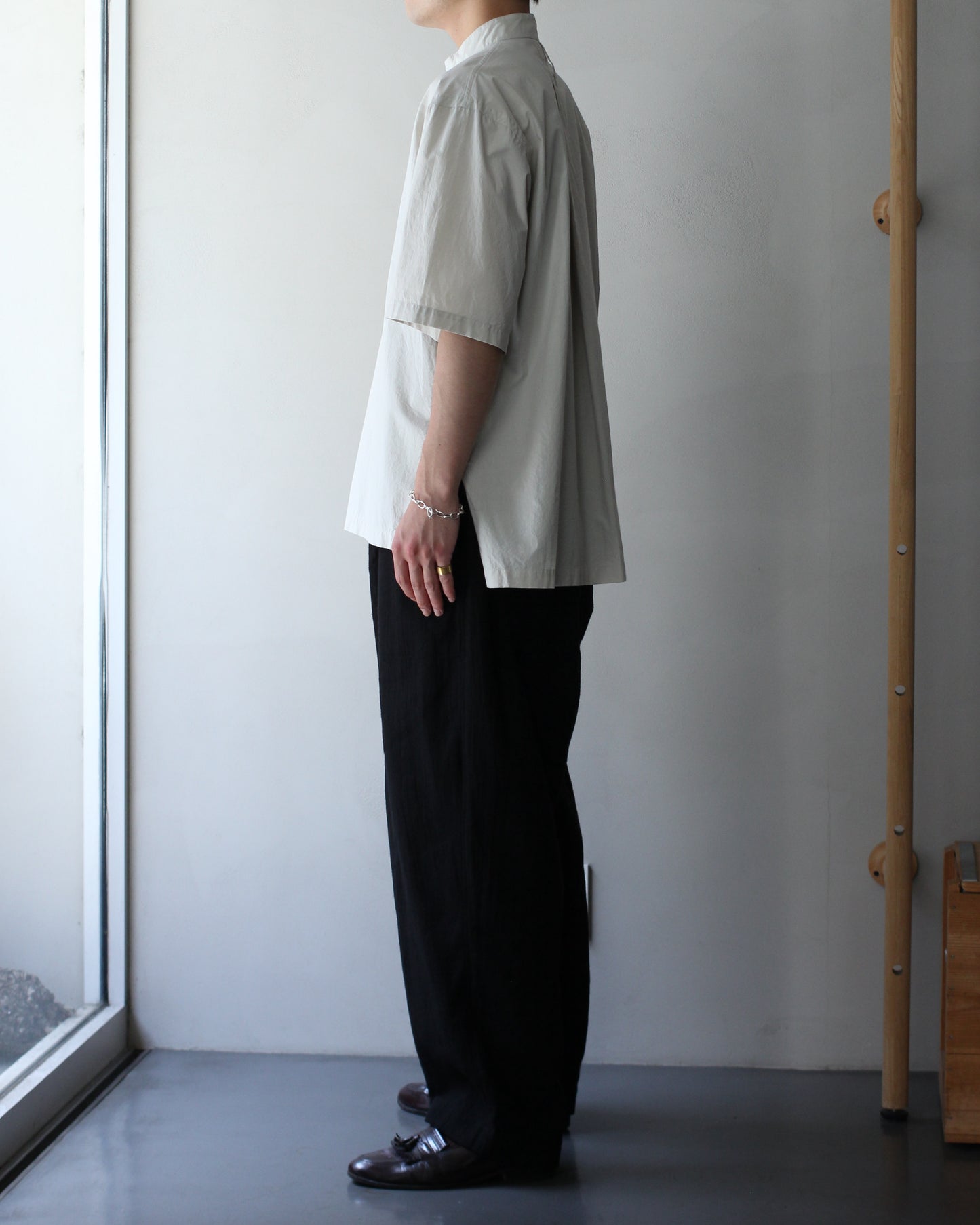 SOWBOW(蒼氓)/ type : K FRONT TUCK PULLOVER SHIRTS "NATURAL"
