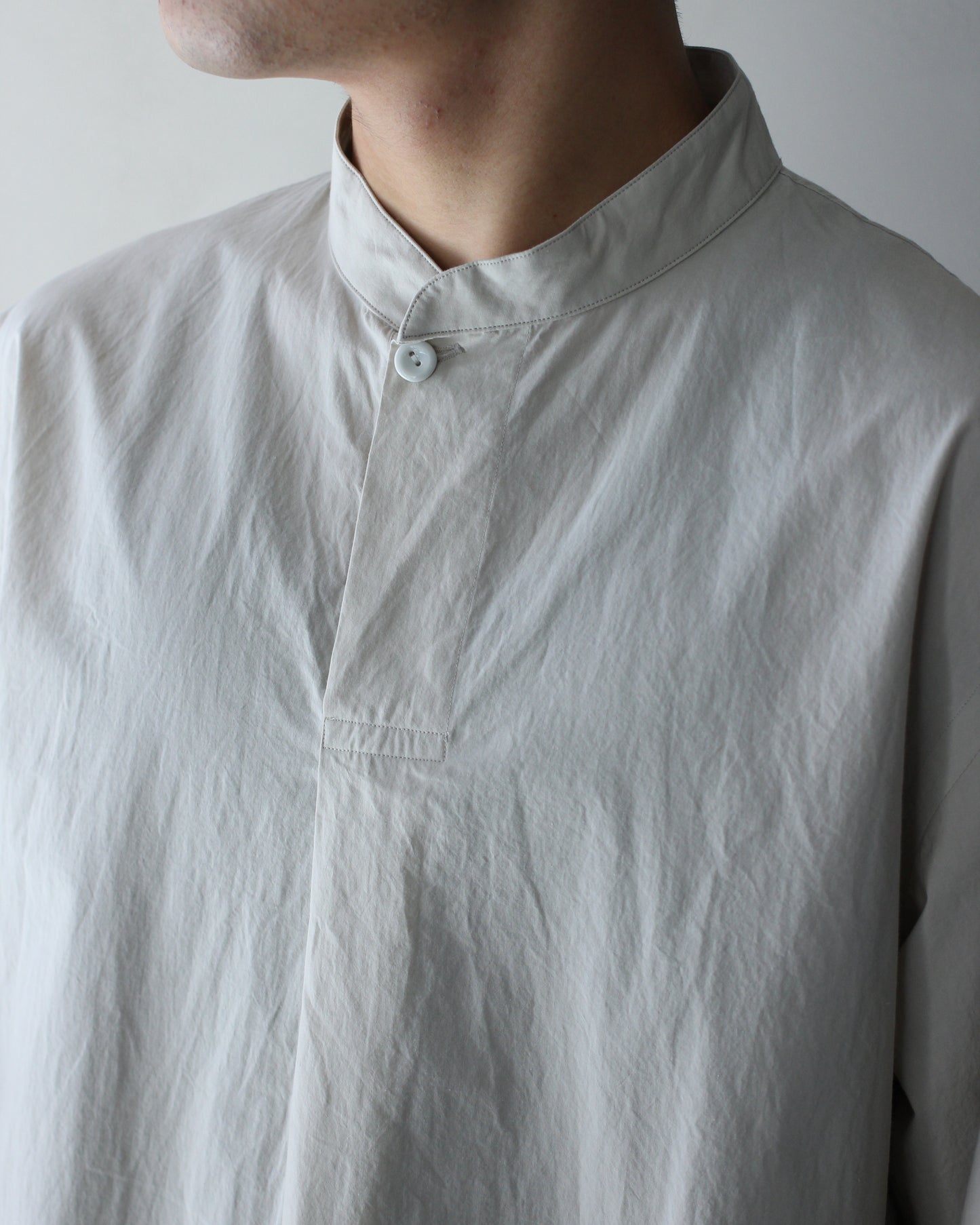 SOWBOW(蒼氓)/ type : K FRONT TUCK PULLOVER SHIRTS "NATURAL"