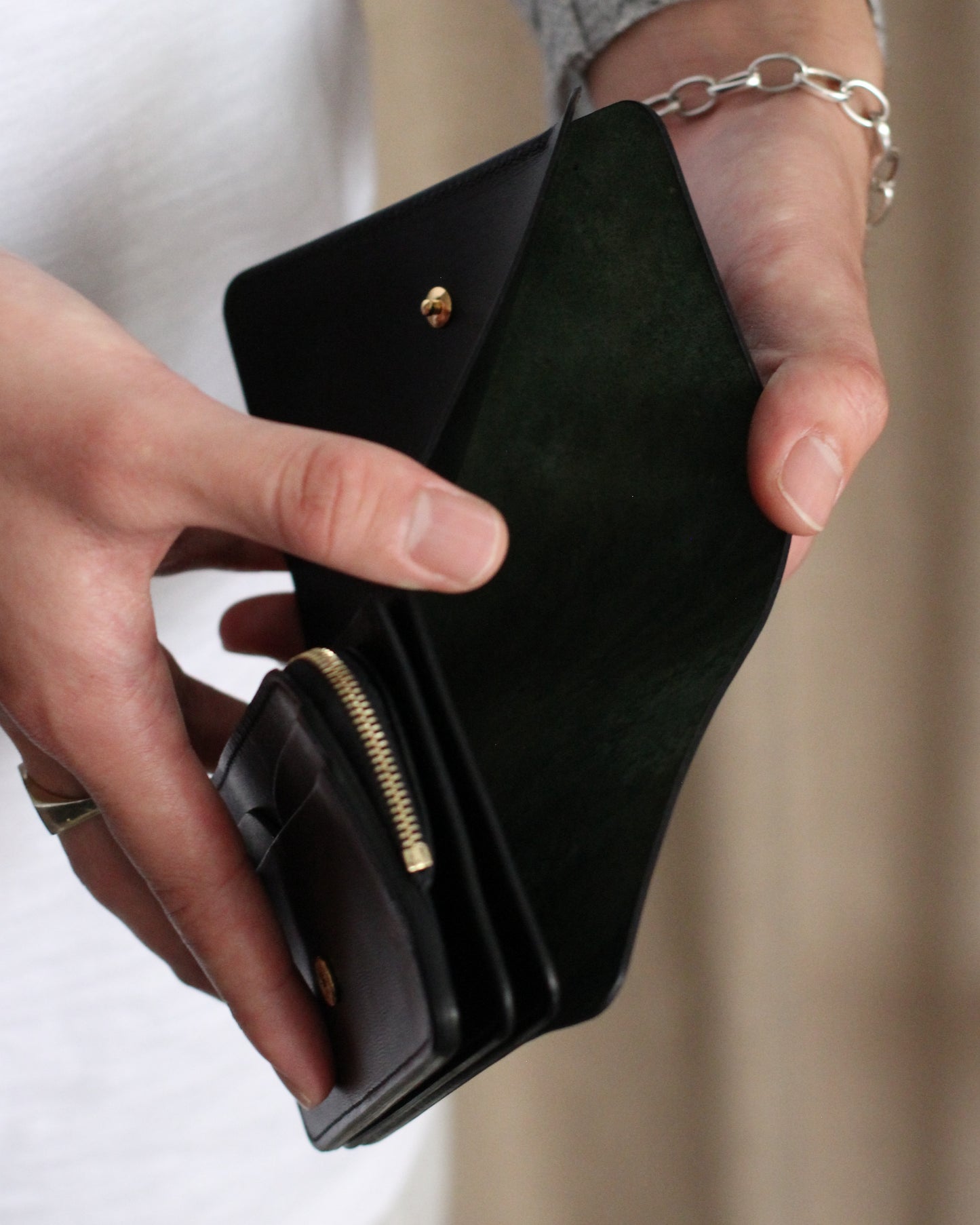 forme/Short wallet Cordovan×DOUBLE "Black×Black"