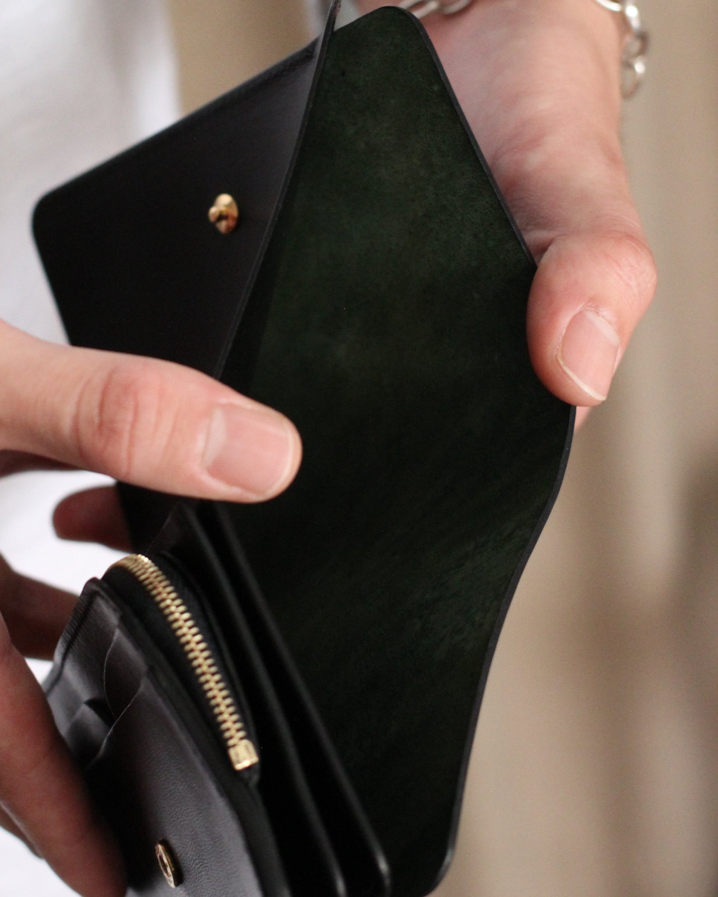 forme/Short wallet Cordovan×DOUBLE "Black×Black"