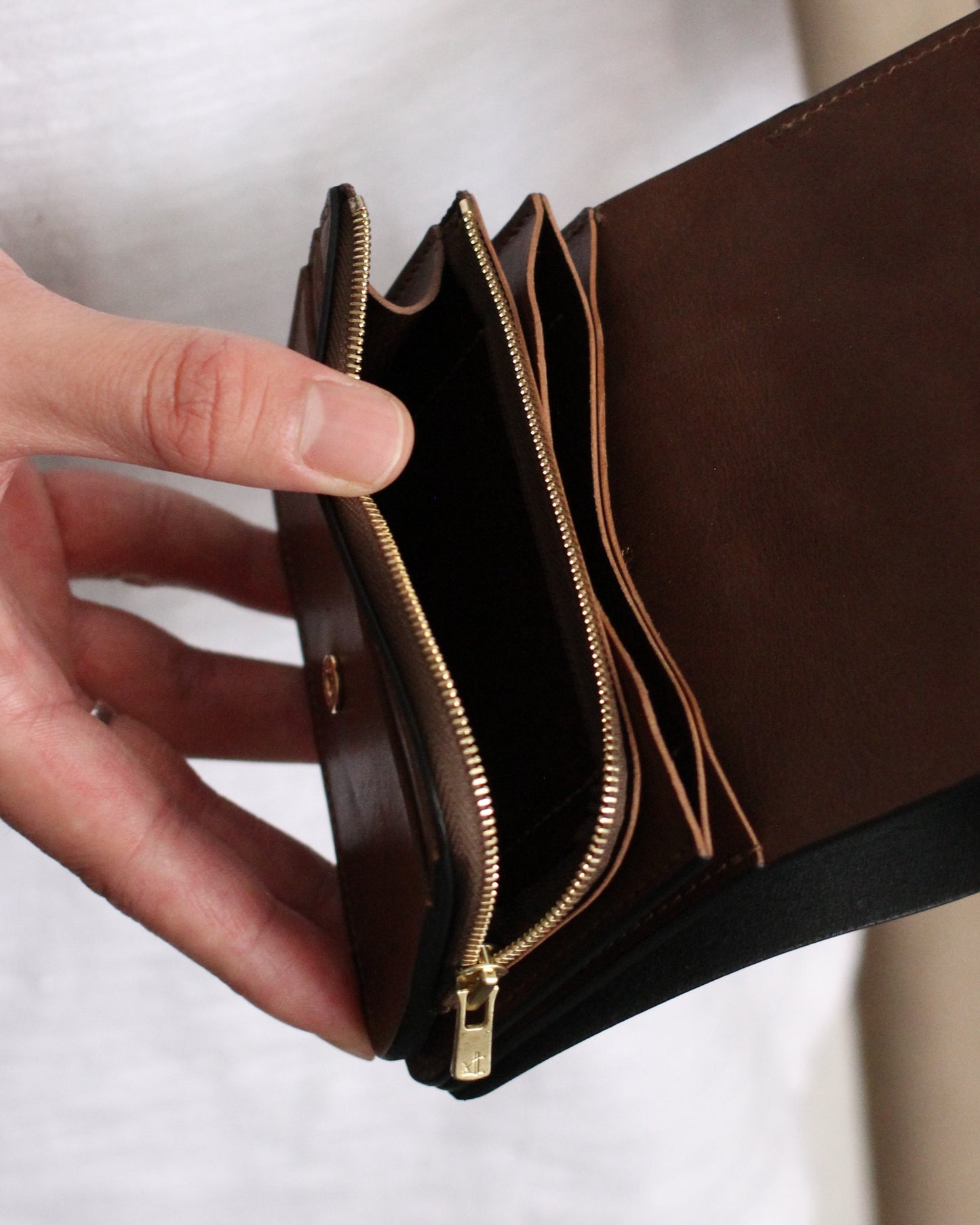 forme/Short wallet Serpentine×DOUBLE "Black×Brown"