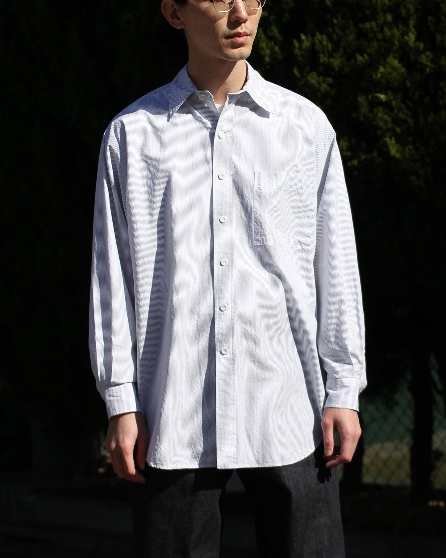 SOWBOW(蒼氓)/ROUND BOTTOM RC SHIRT"STRIPE"