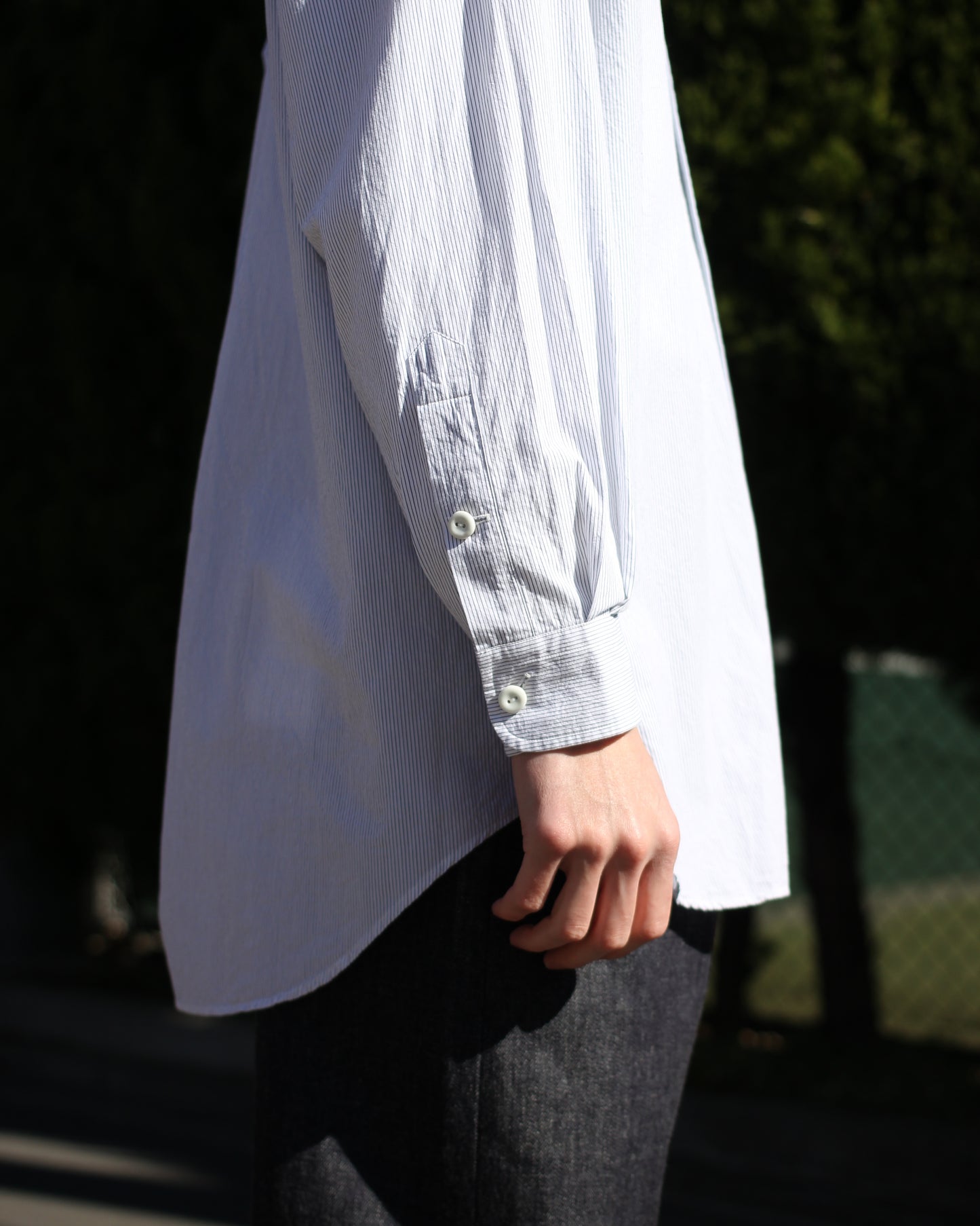 SOWBOW(蒼氓)/ROUND BOTTOM RC SHIRT"STRIPE"