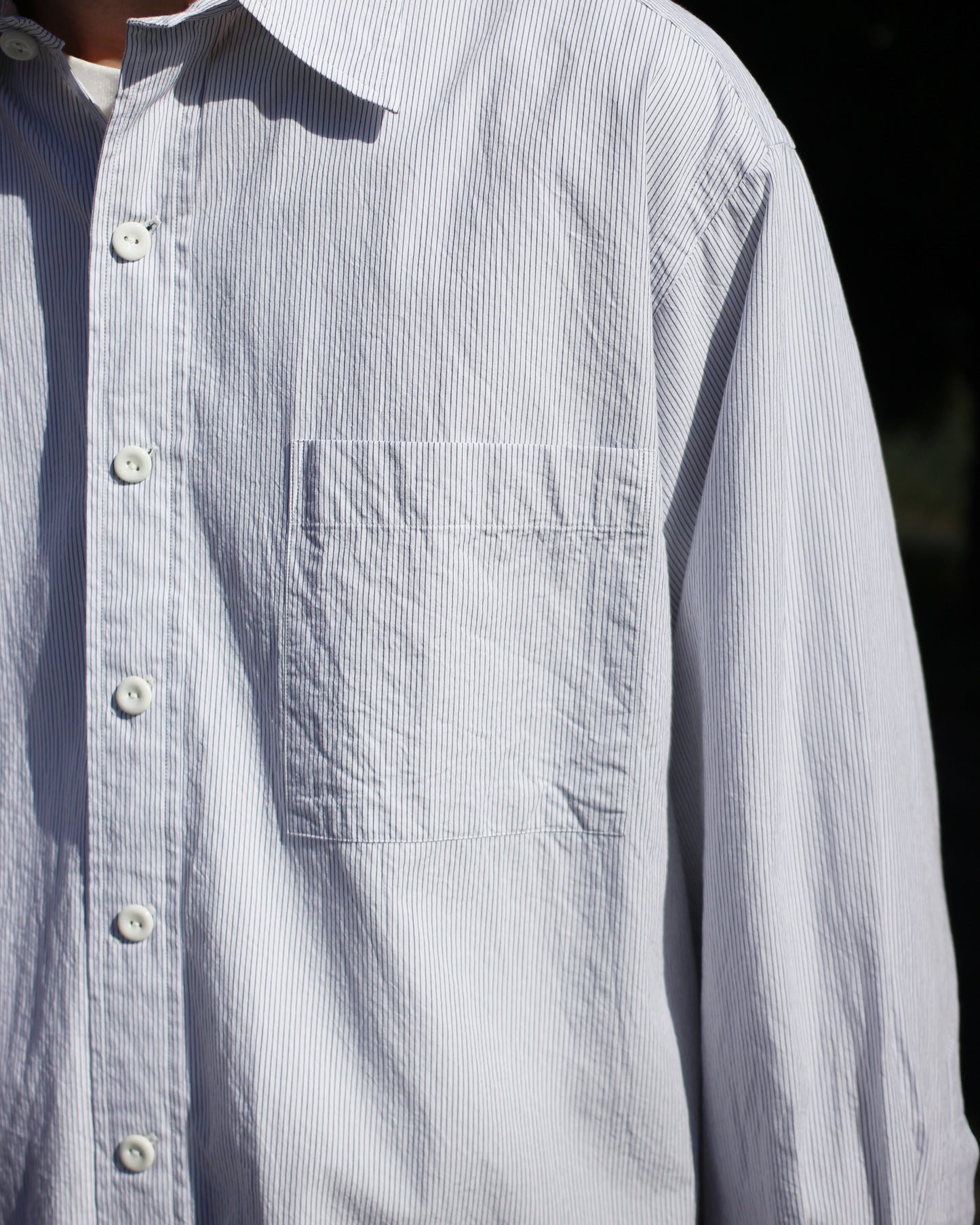 SOWBOW(蒼氓)/ROUND BOTTOM RC SHIRT"STRIPE"