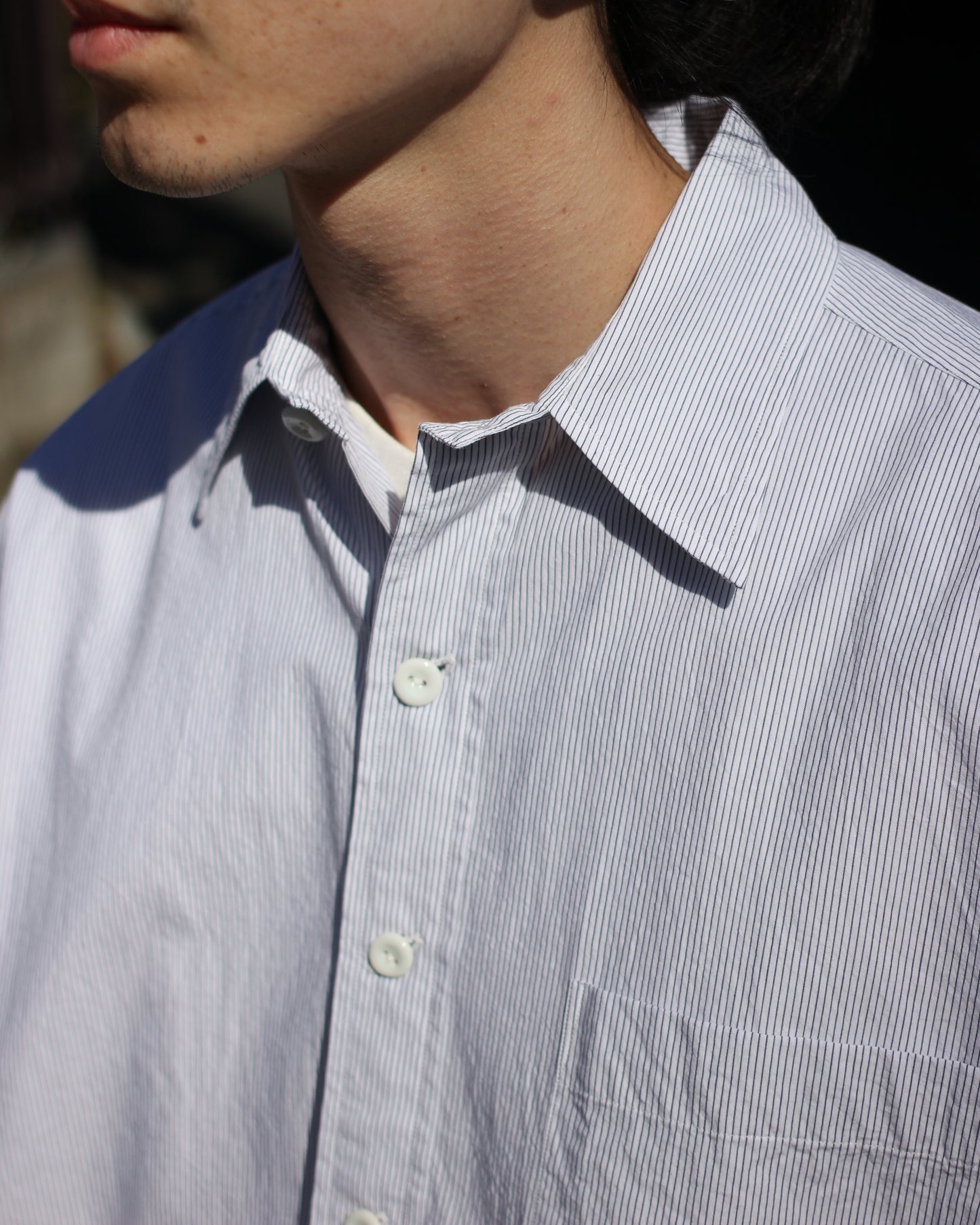 SOWBOW(蒼氓)/ROUND BOTTOM RC SHIRT"STRIPE"