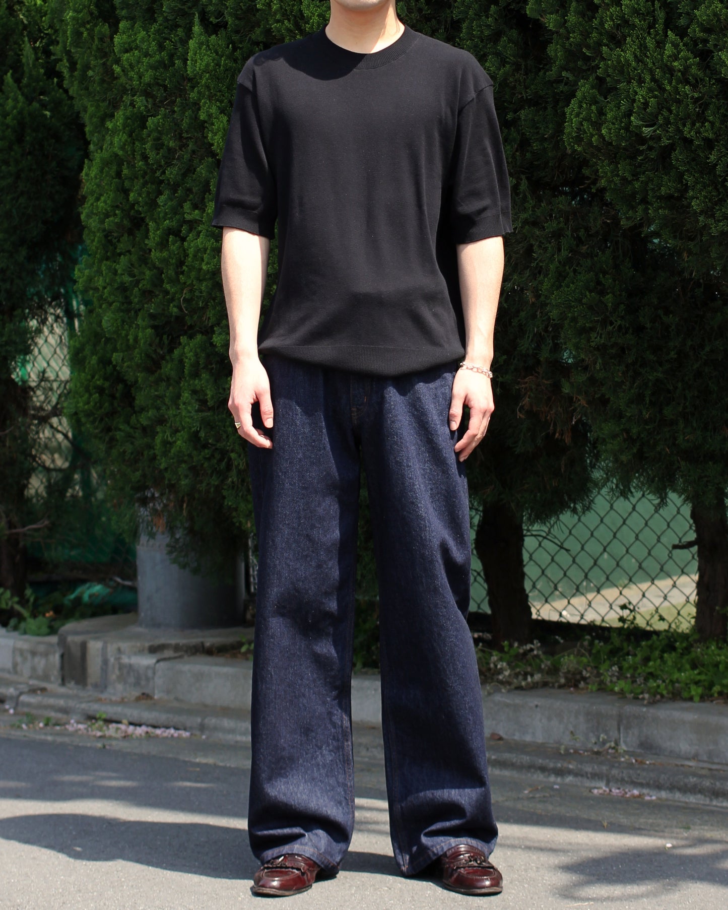 REVERBERATE/DENIM PANTS - WIDE"INDIGO"
