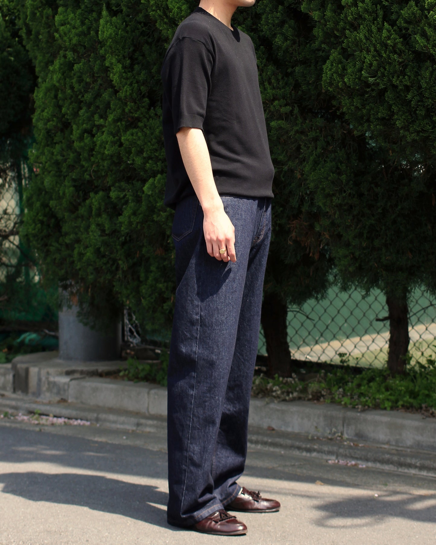 REVERBERATE/DENIM PANTS - WIDE"INDIGO"