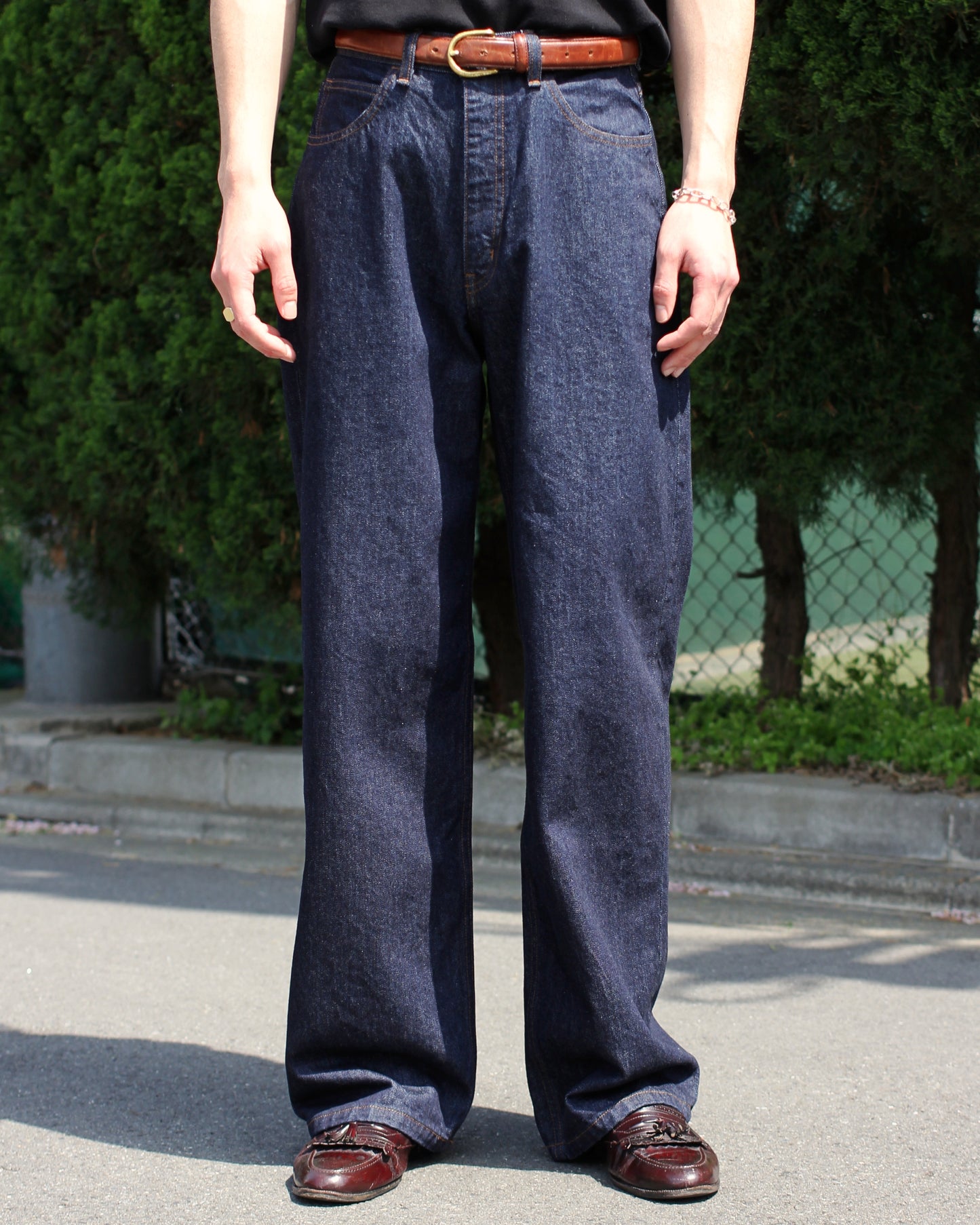 REVERBERATE/DENIM PANTS - WIDE"INDIGO"