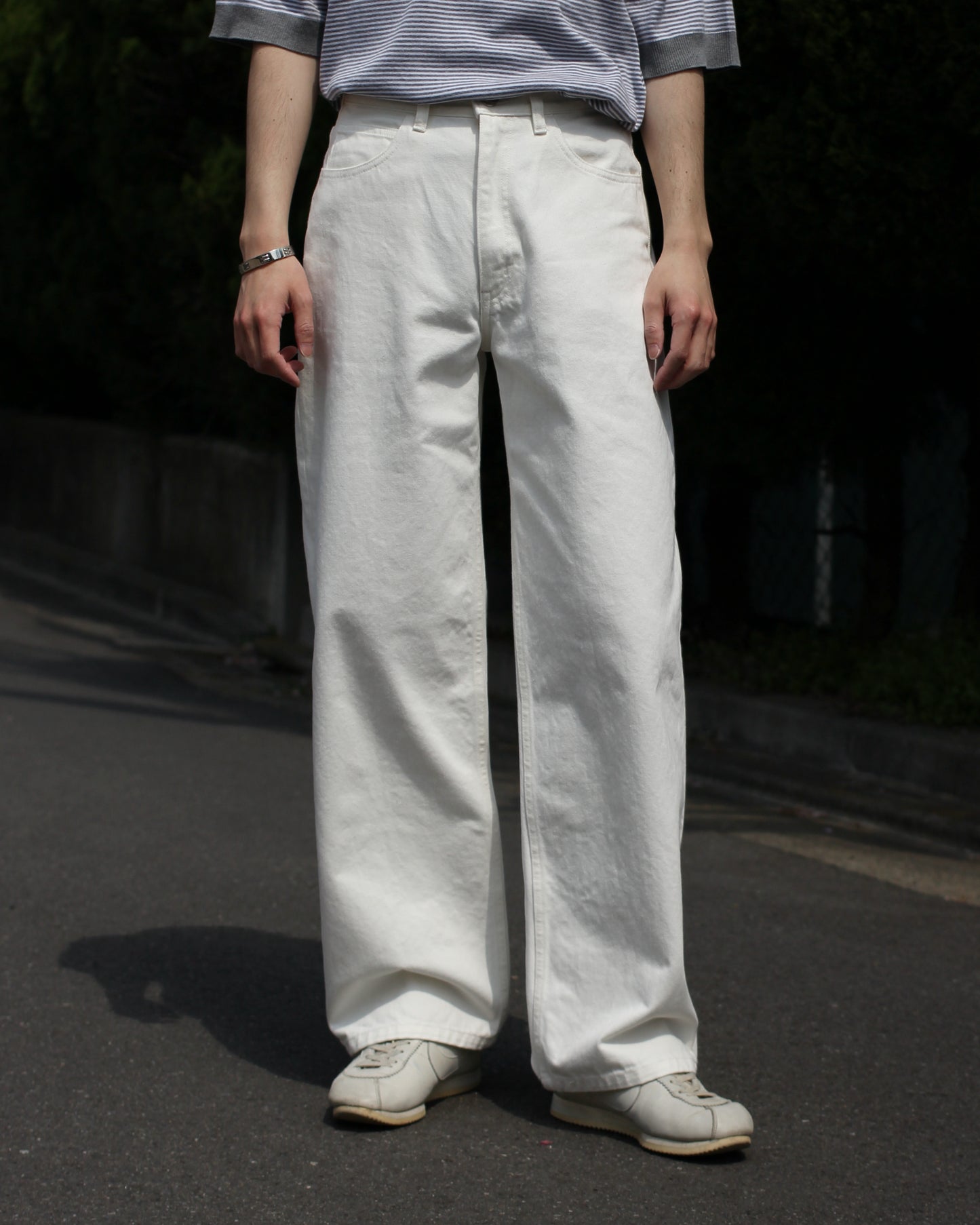 REVERBERATE/DENIM PANTS - WIDE"WHITE"