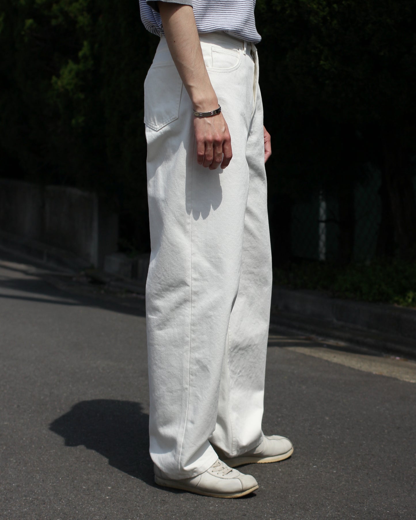 REVERBERATE/DENIM PANTS - WIDE"WHITE"