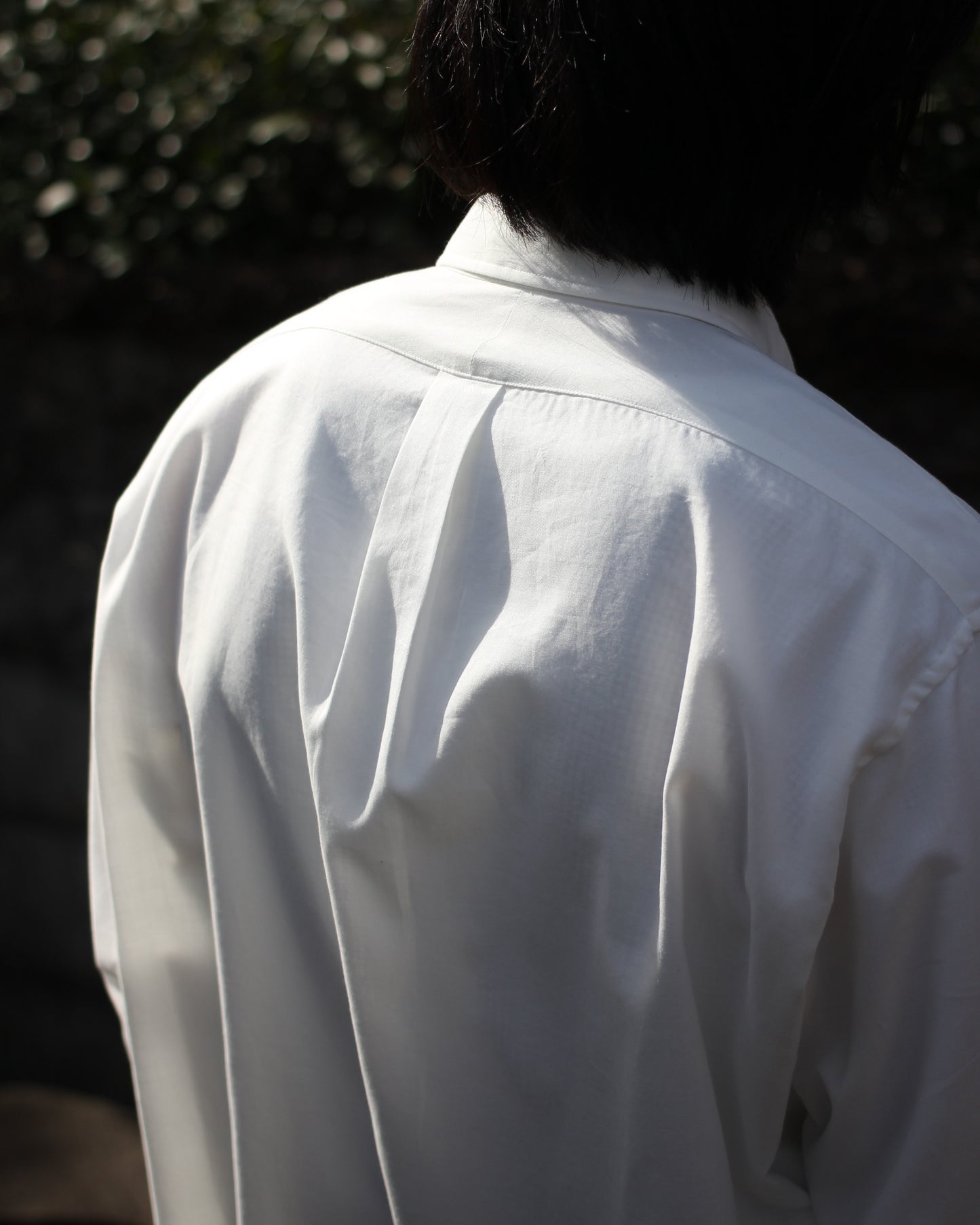 ULTERIOR/SILKY SOFT TWILL SHIRT"OFF-WHITE"