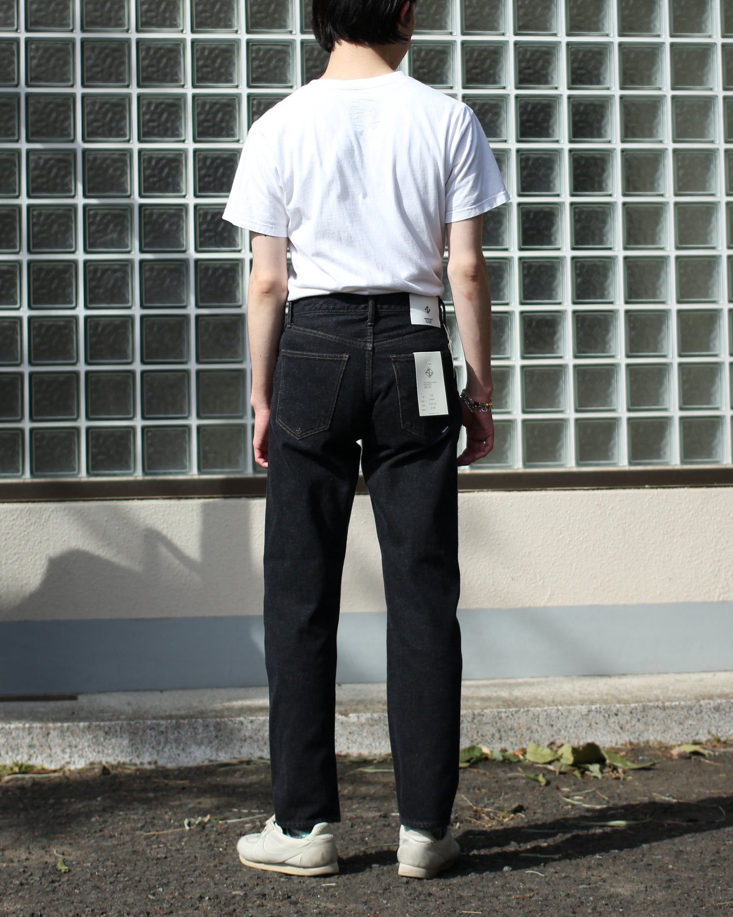 STABILIZER GNZ/0-08(selvedge straight) "chacoal black"