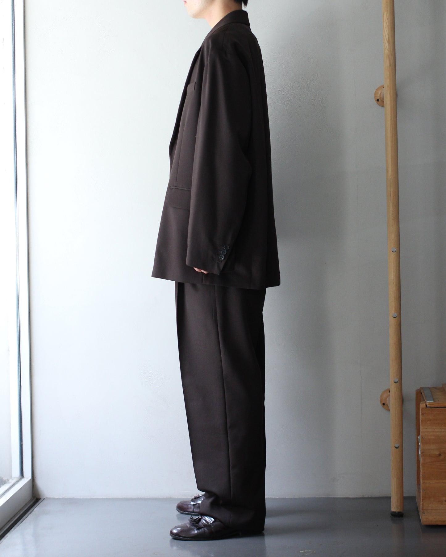 ssstein/OVERSIZED SINGLE BREASTED JACKET "MILITARY KHAKI"