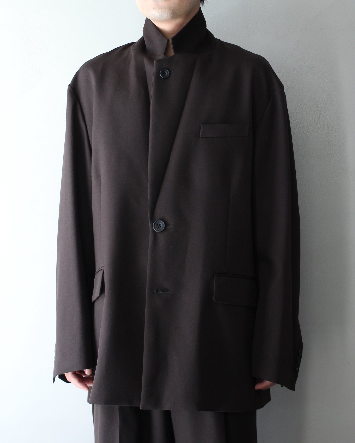 ssstein/OVERSIZED SINGLE BREASTED JACKET "MILITARY KHAKI"