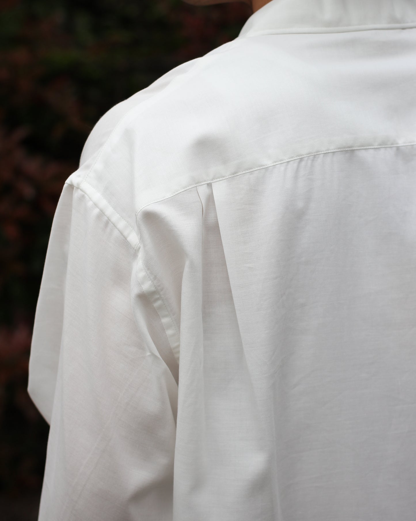 ULTERIOR/SILKY SOFT TWILL O/C SHIRT"OFF WHITE"
