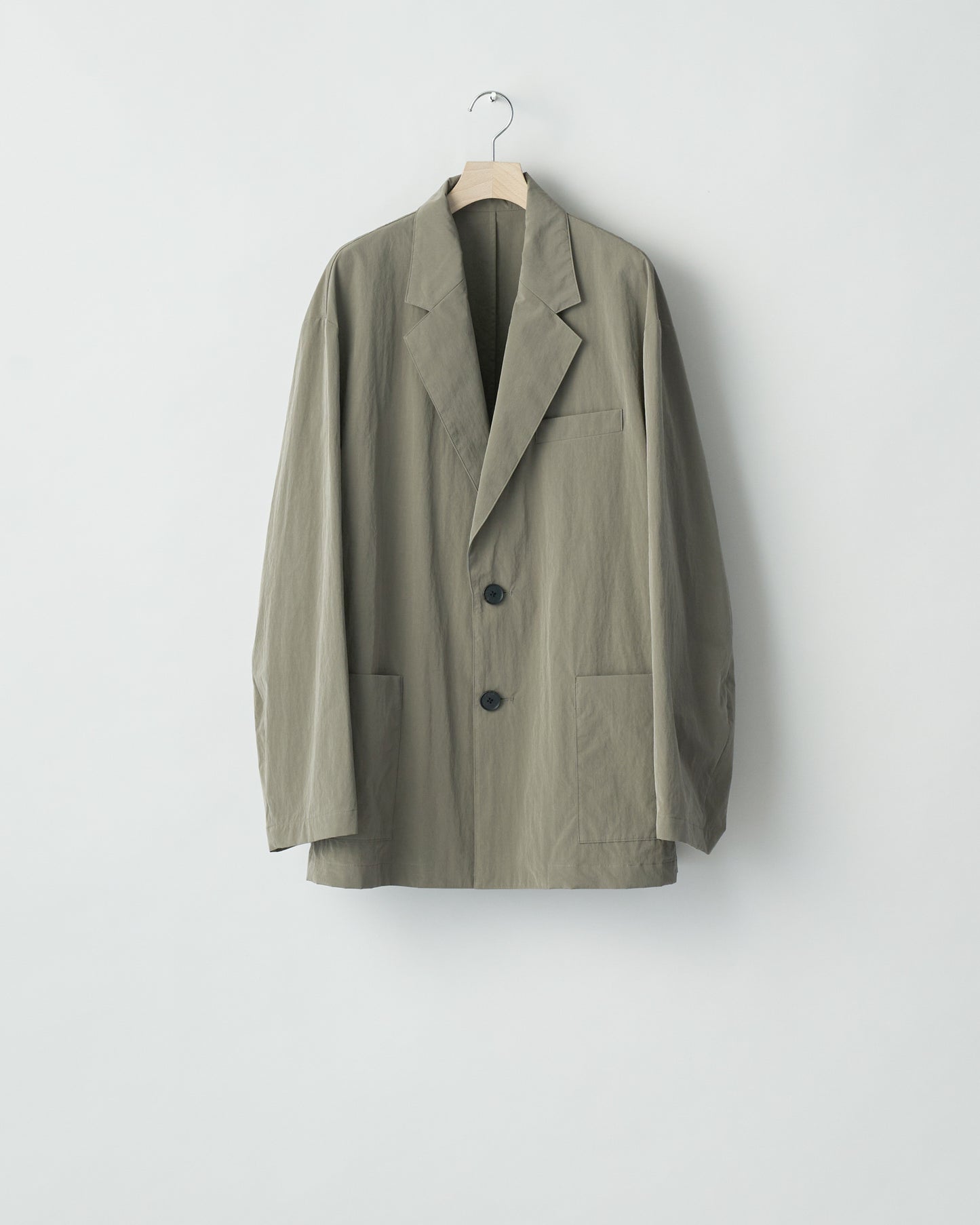 ssstein/LI/NY POPLIN SINGLE BREASTED JACKET "BEIGE GREY"