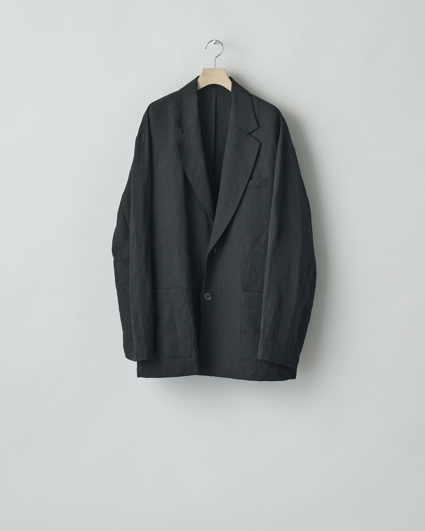 ssstein/LI/NY POPLIN SINGLE BREASTED JACKET "BLACK"
