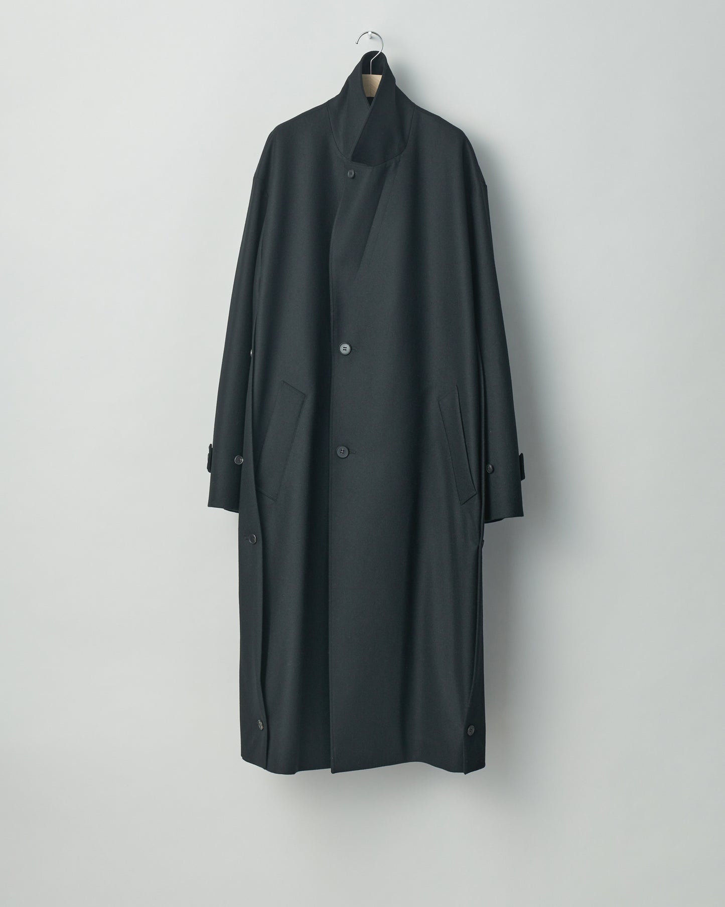 stein / OVERSIZED LAYERED SINGLE COAT "BLACK"