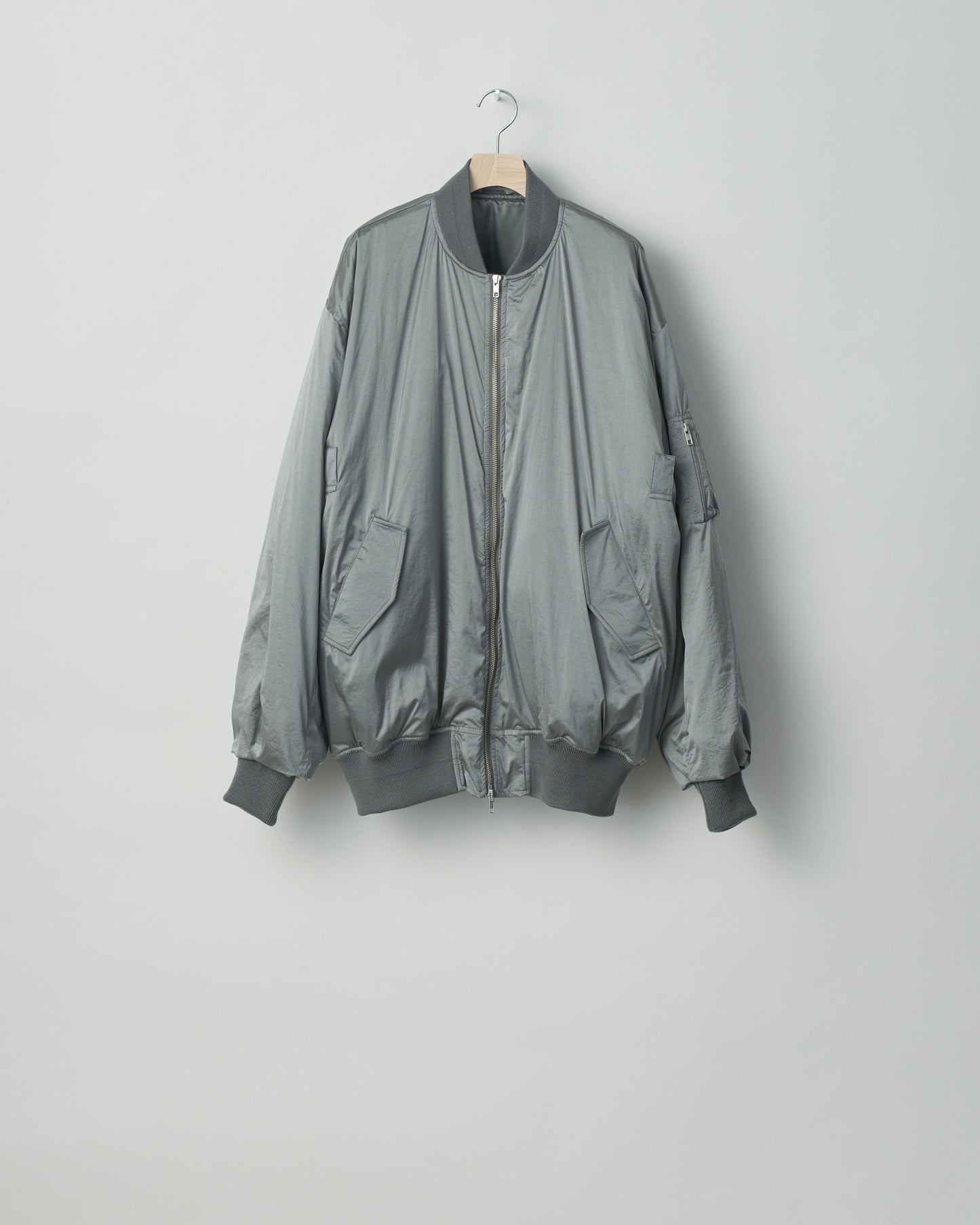 stein / OVERSIZED FLIGHT JACKET "SILVER"