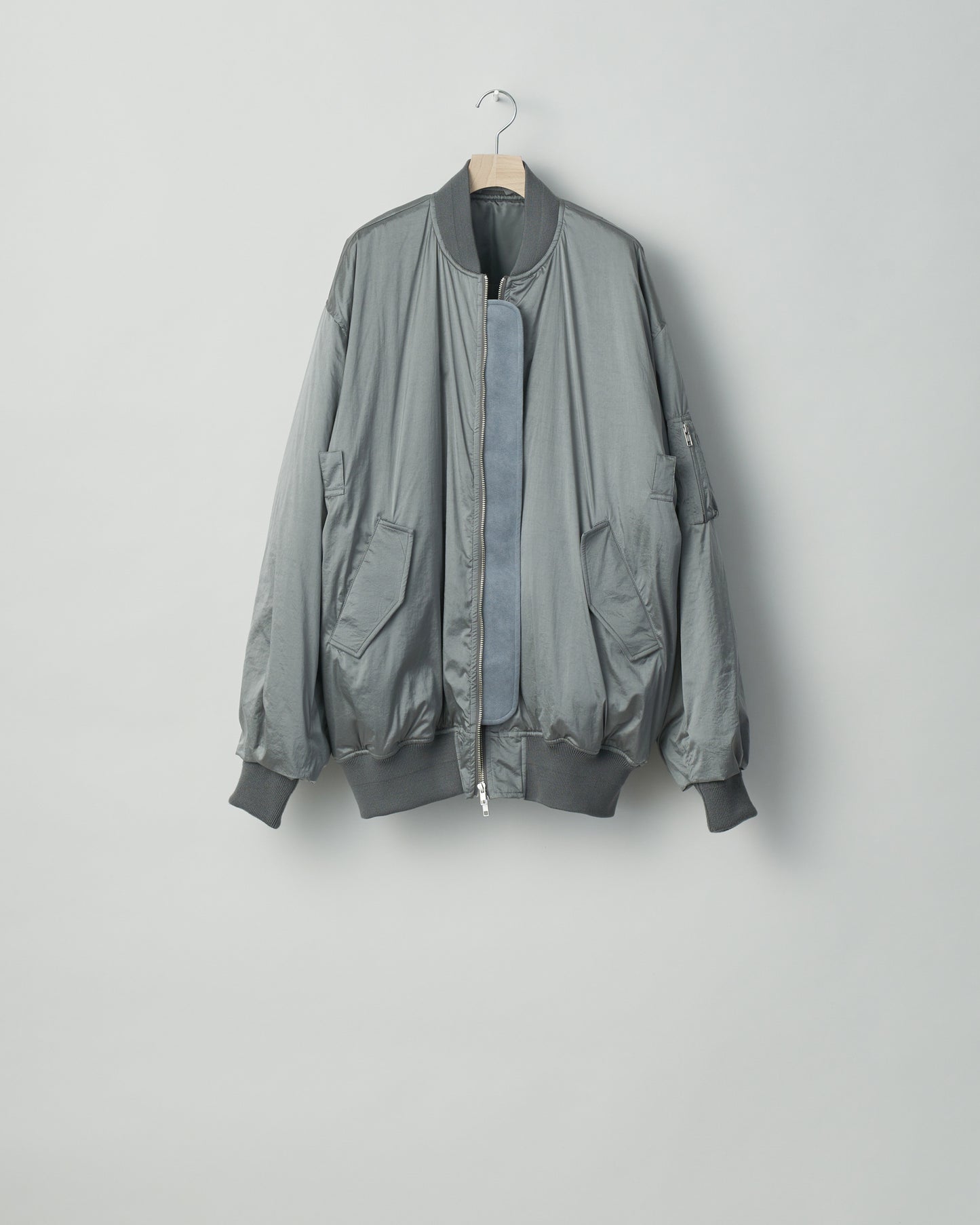 stein / OVERSIZED FLIGHT JACKET "SILVER"
