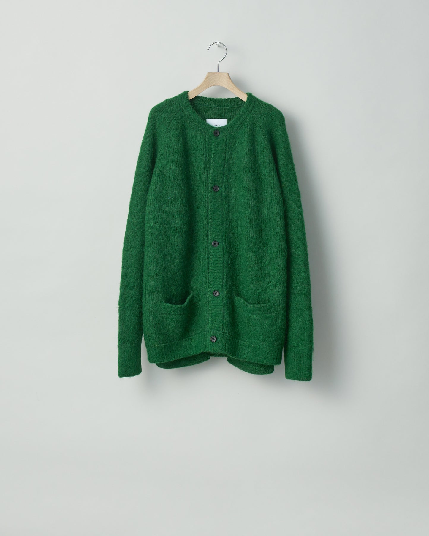stein / KID MOHAIR KNIT CARDIGAN "GREEN"