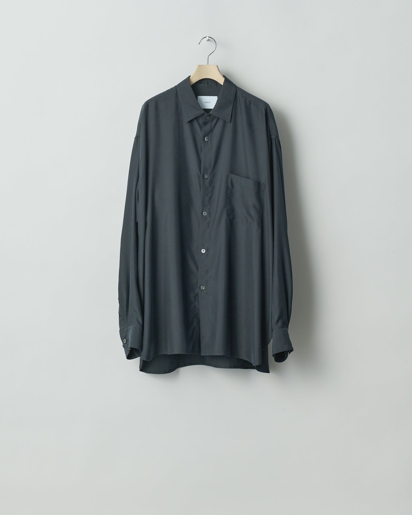 stein / OVERSIZED CUPRO LS SHIRT "BLACK"
