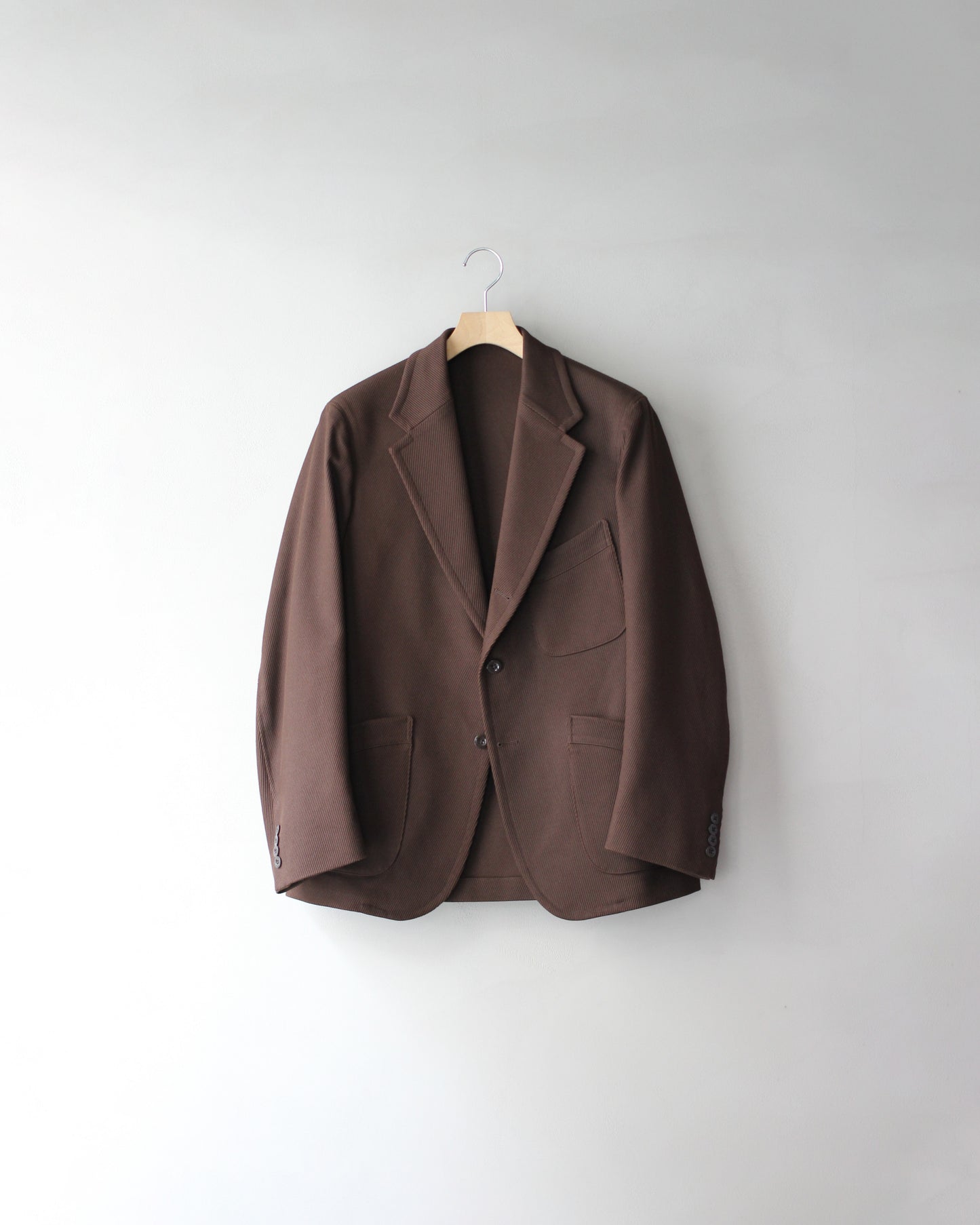 JACKET/001 COTTON KERSEY JACKET "BROWN"