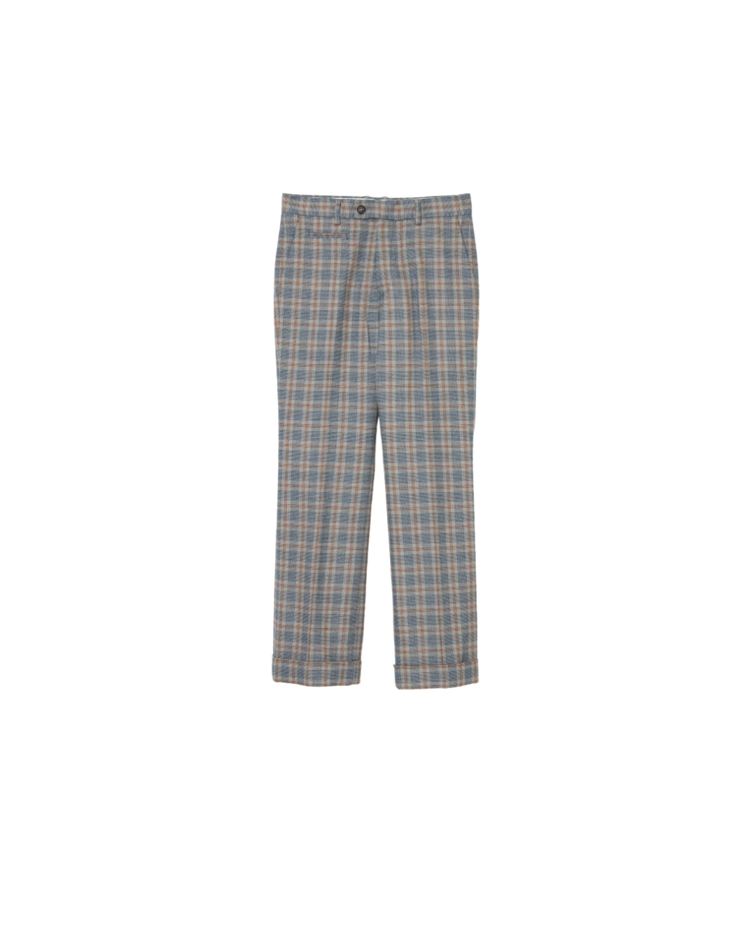 MATSUFUJI / Multi Check Semi-flare Trousers "MULTI"