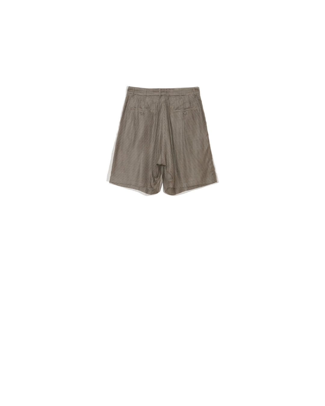 MATSUFUJI / Cupra Check Short Trousers "BROWN×IVORY"